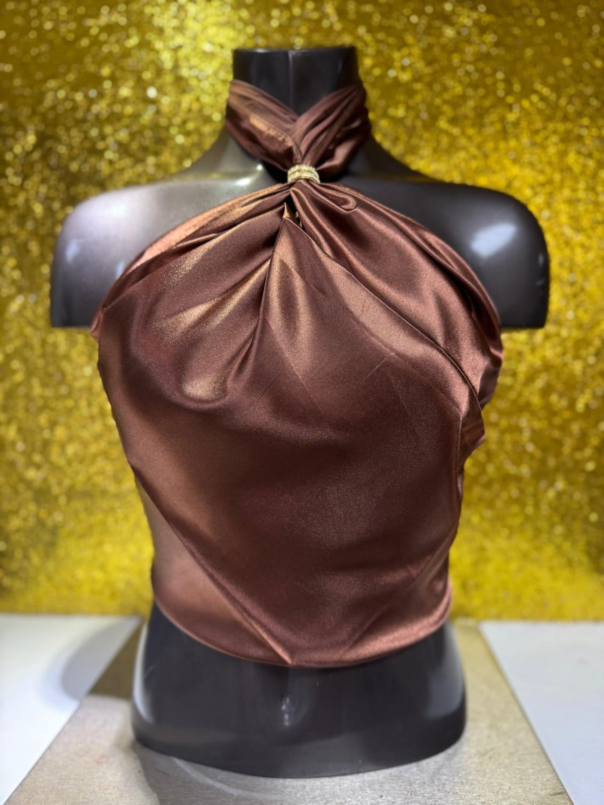 Pañuelo En Satin Brown