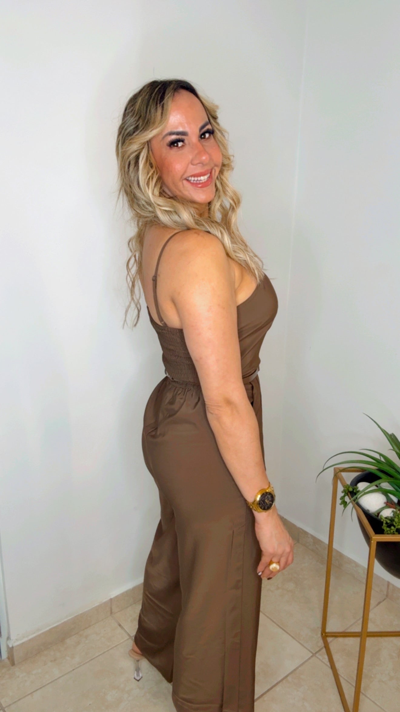 Brown Classic Jumpsuit