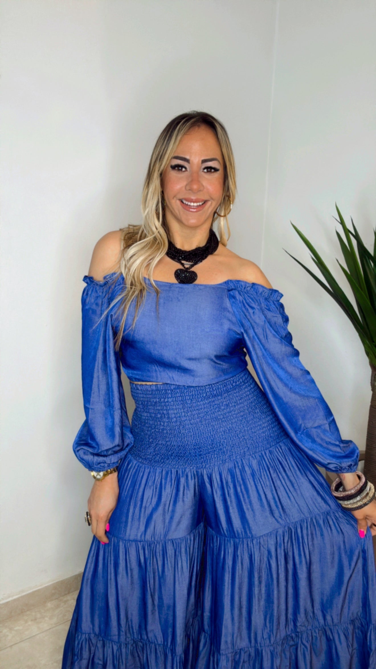 Denim Palazzo Set (VENTA FINAL)