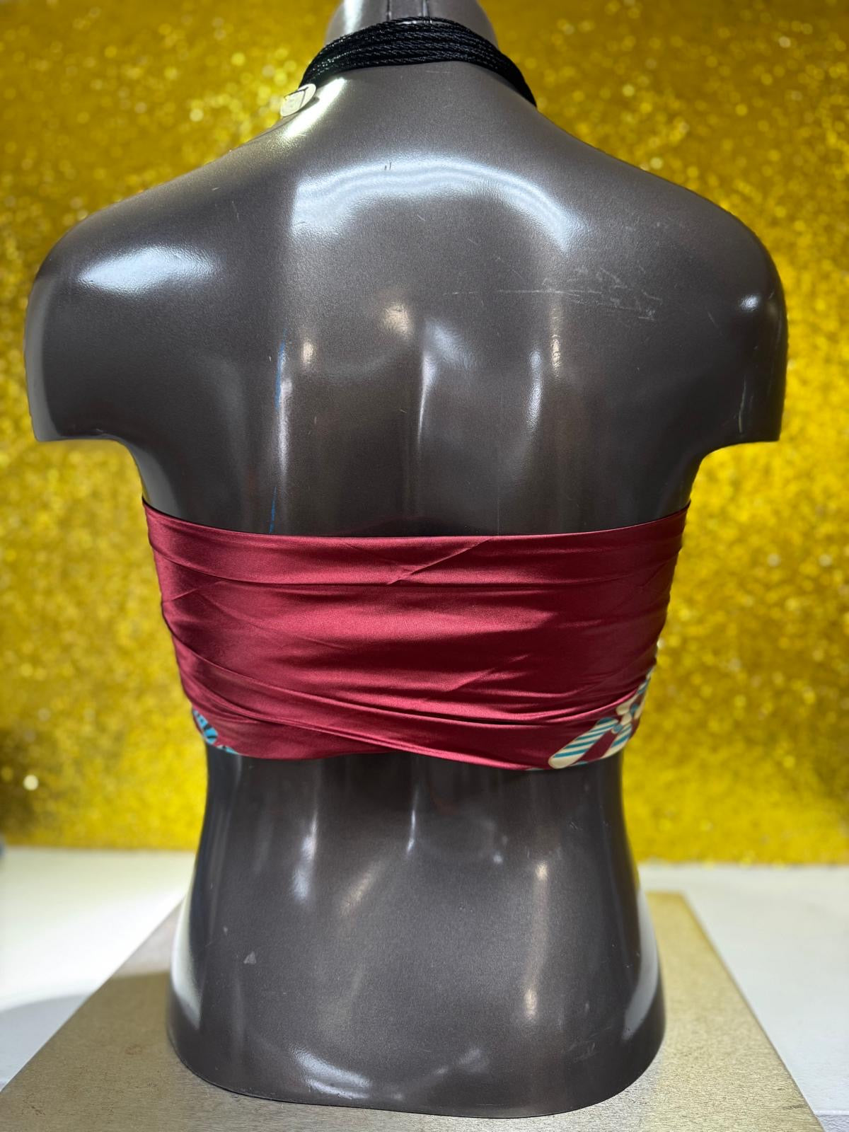 Pañuelo En Satin Multi Burgundy