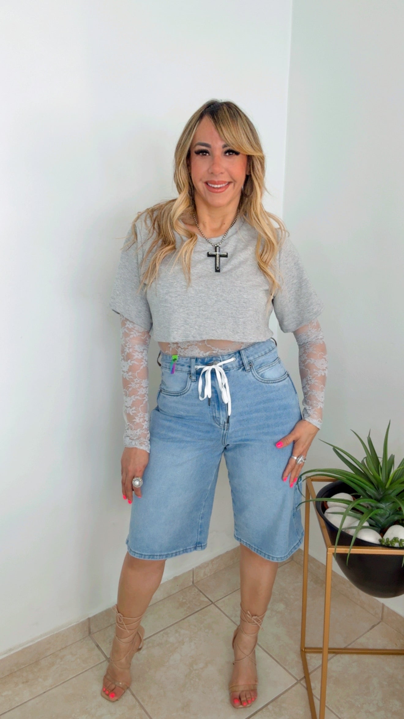 Grey Long Sleeve Bodysuit