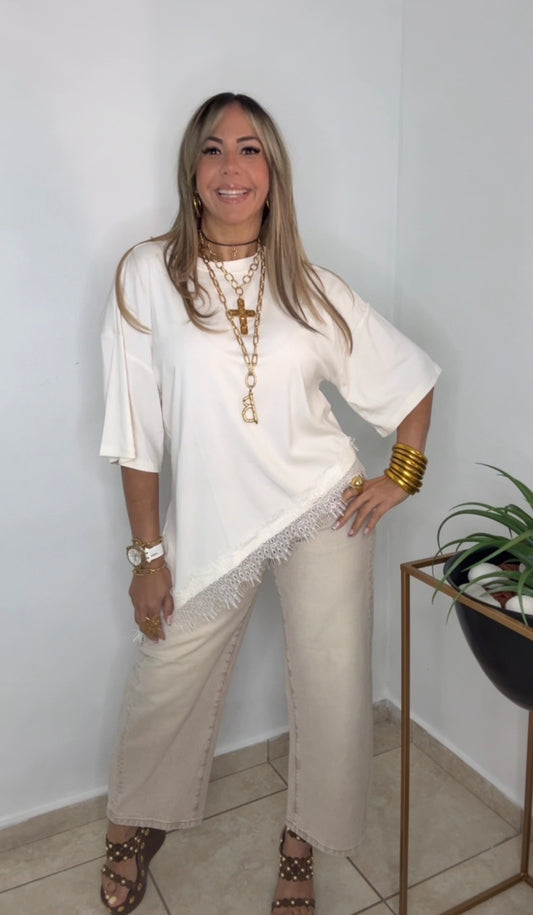 Beige Elegant Blouse