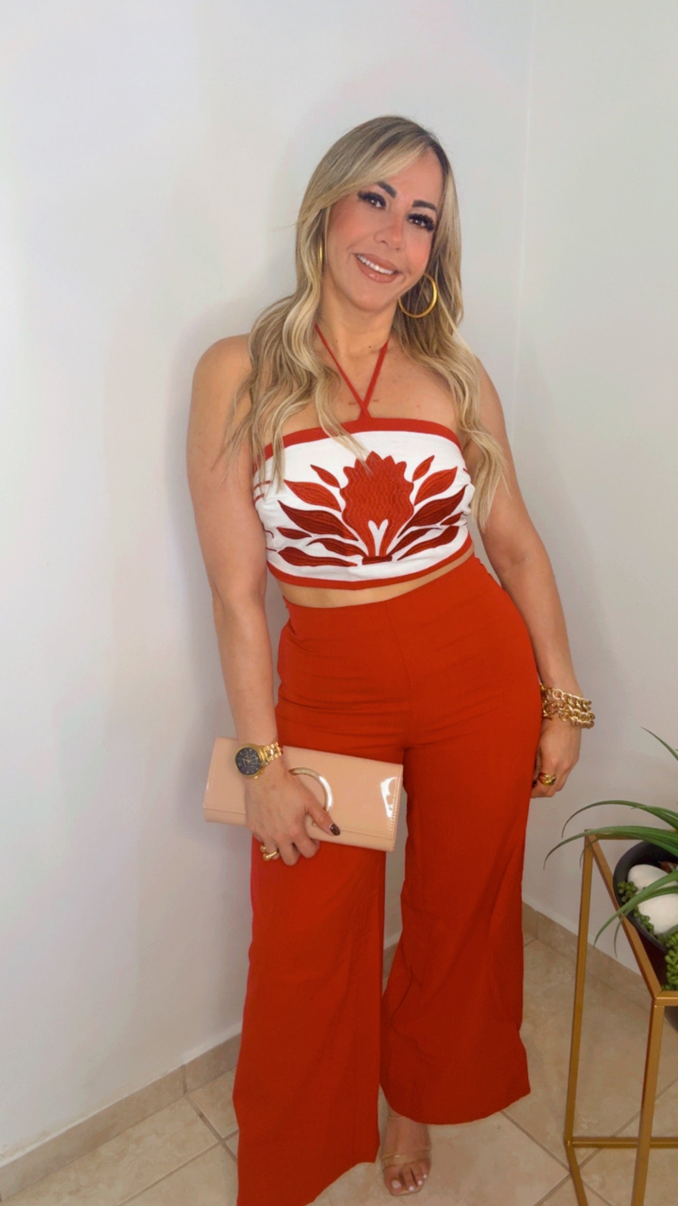 Cherry Set Pant Set