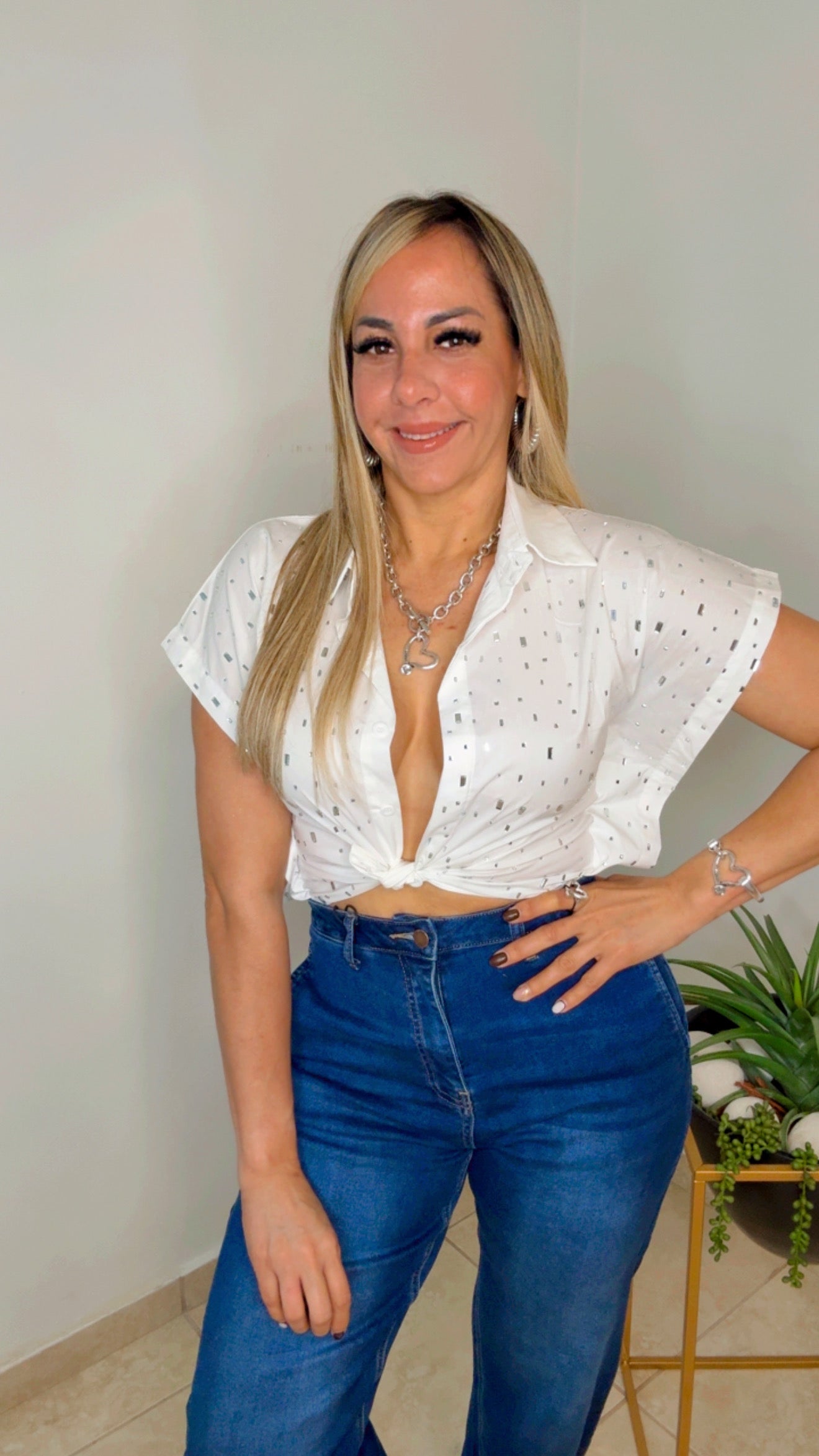 White Glam Blouse