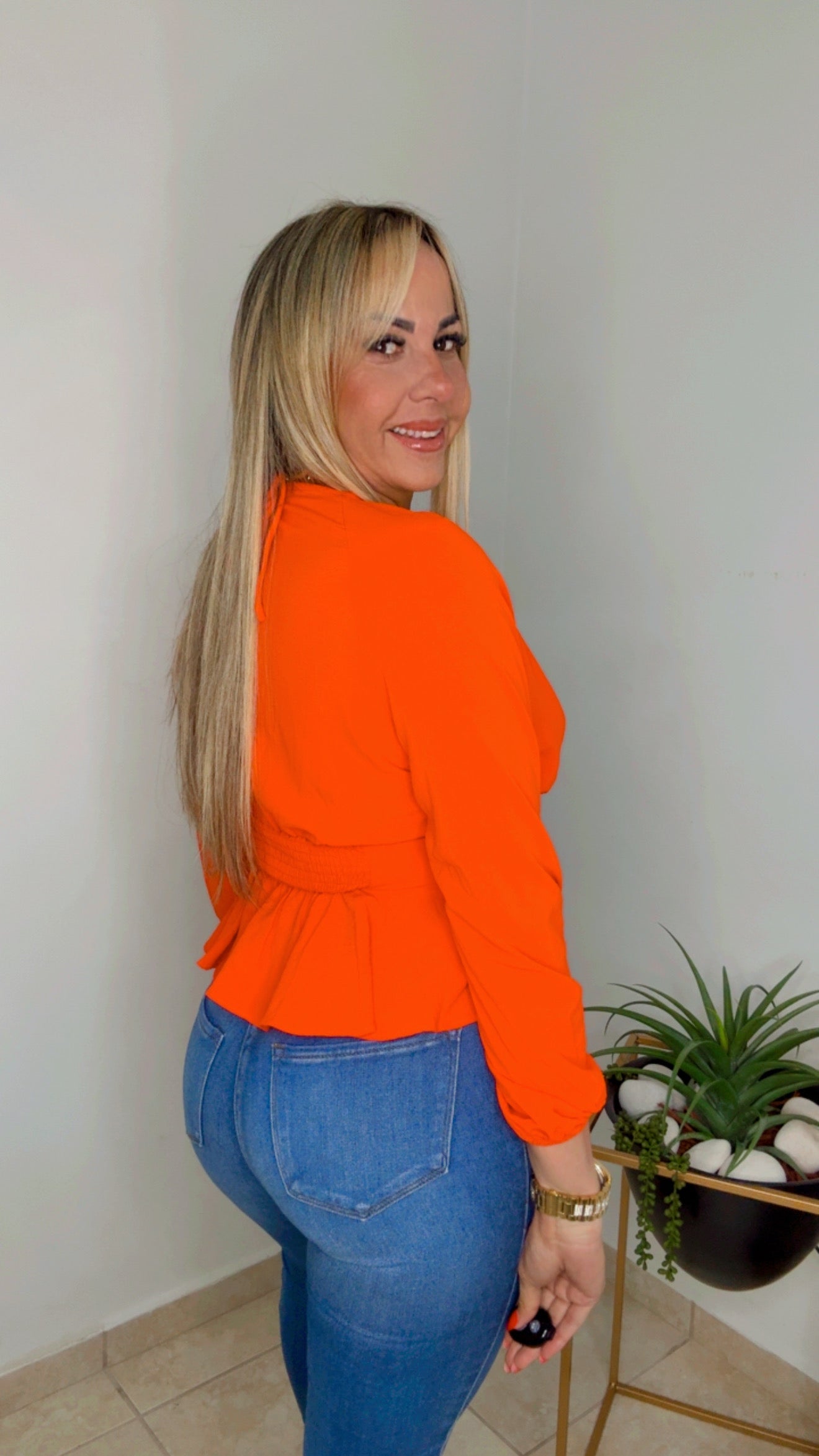 Orange Beautiful Blouse