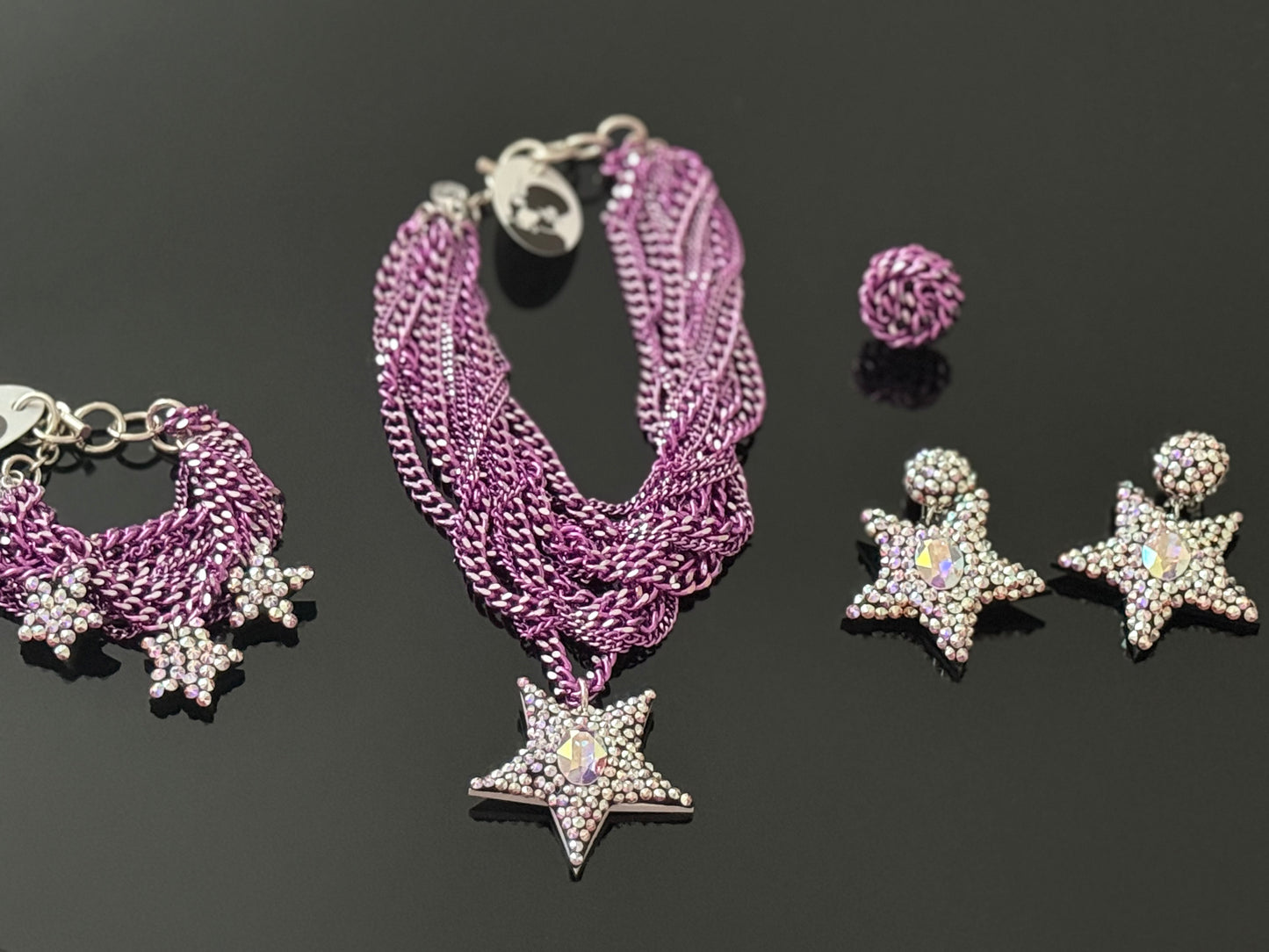 Colección Estrella Cooor Magenta En Swarovski