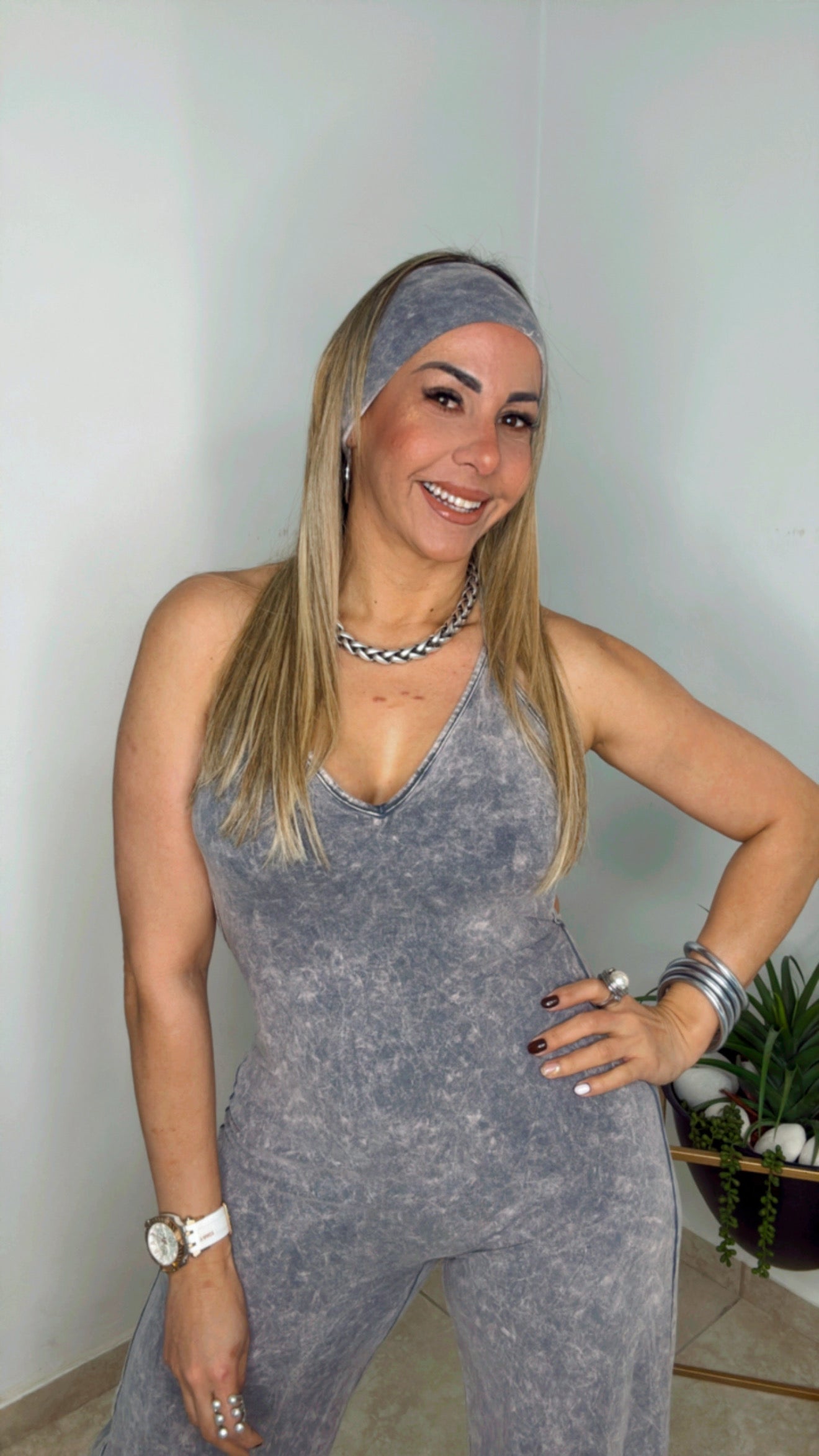 Grey Sport Jumpsuit