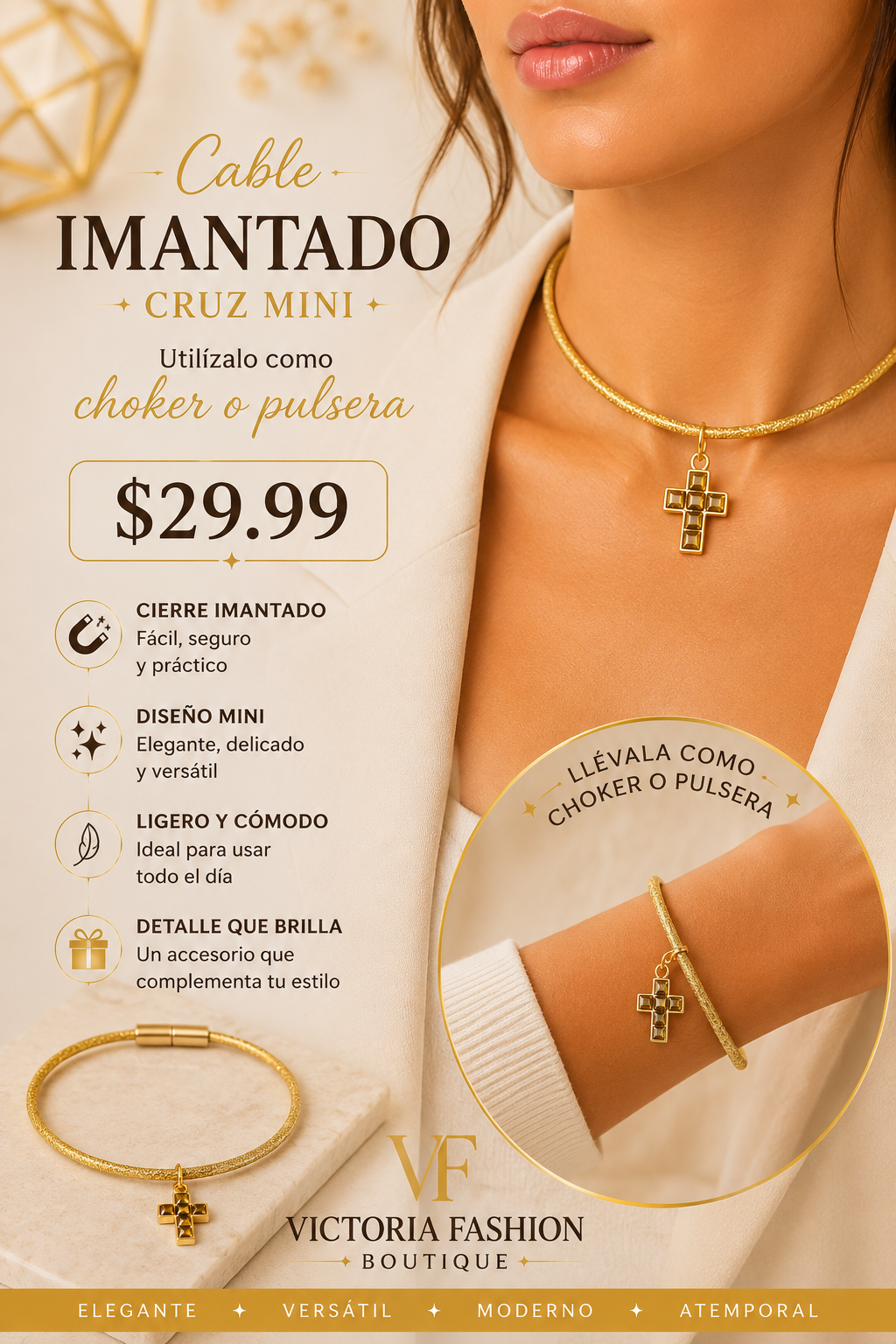 Cable Imantado Cruz Mini