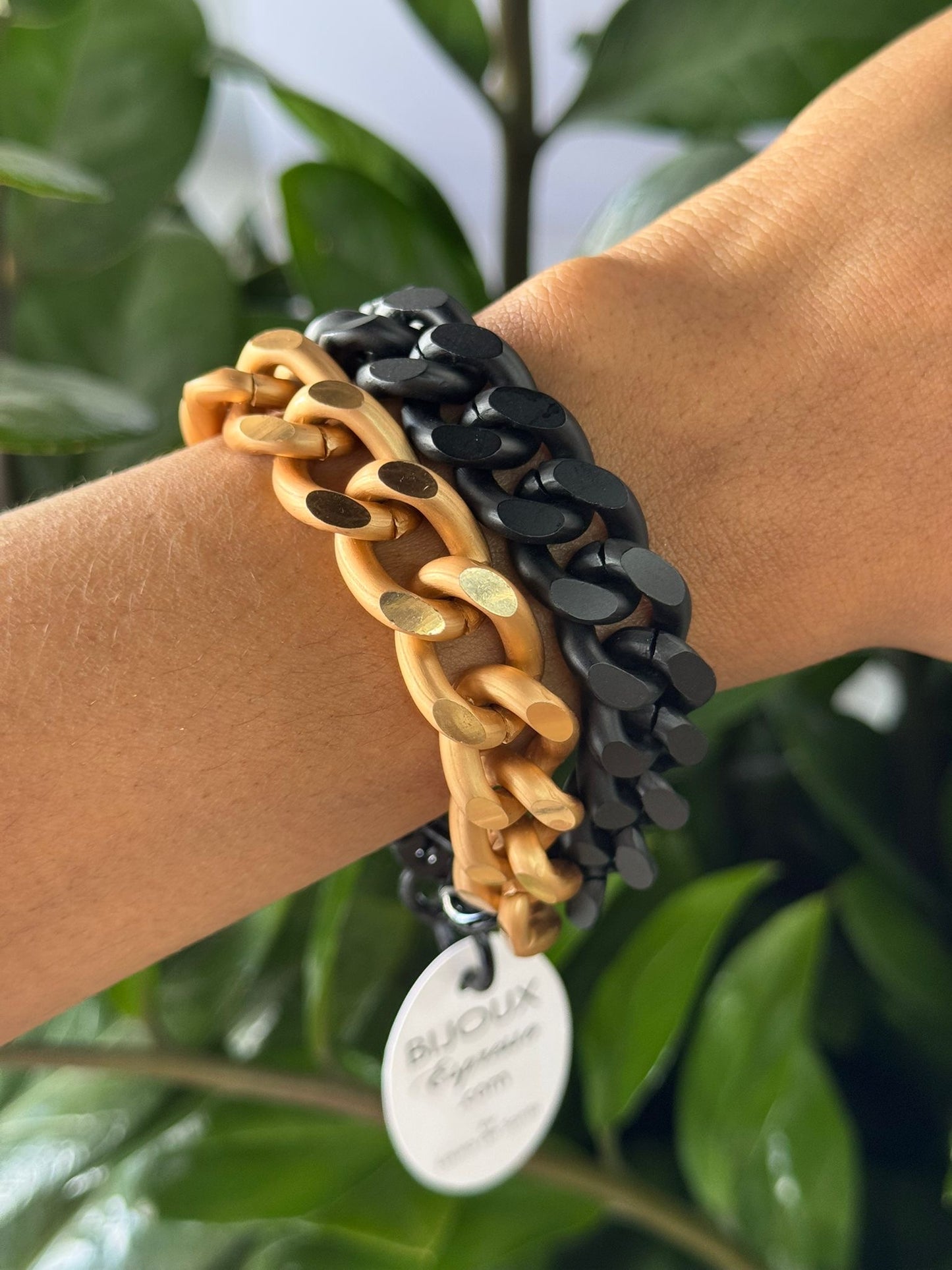 Pulsera 2 Tonos Cadenas Chunk