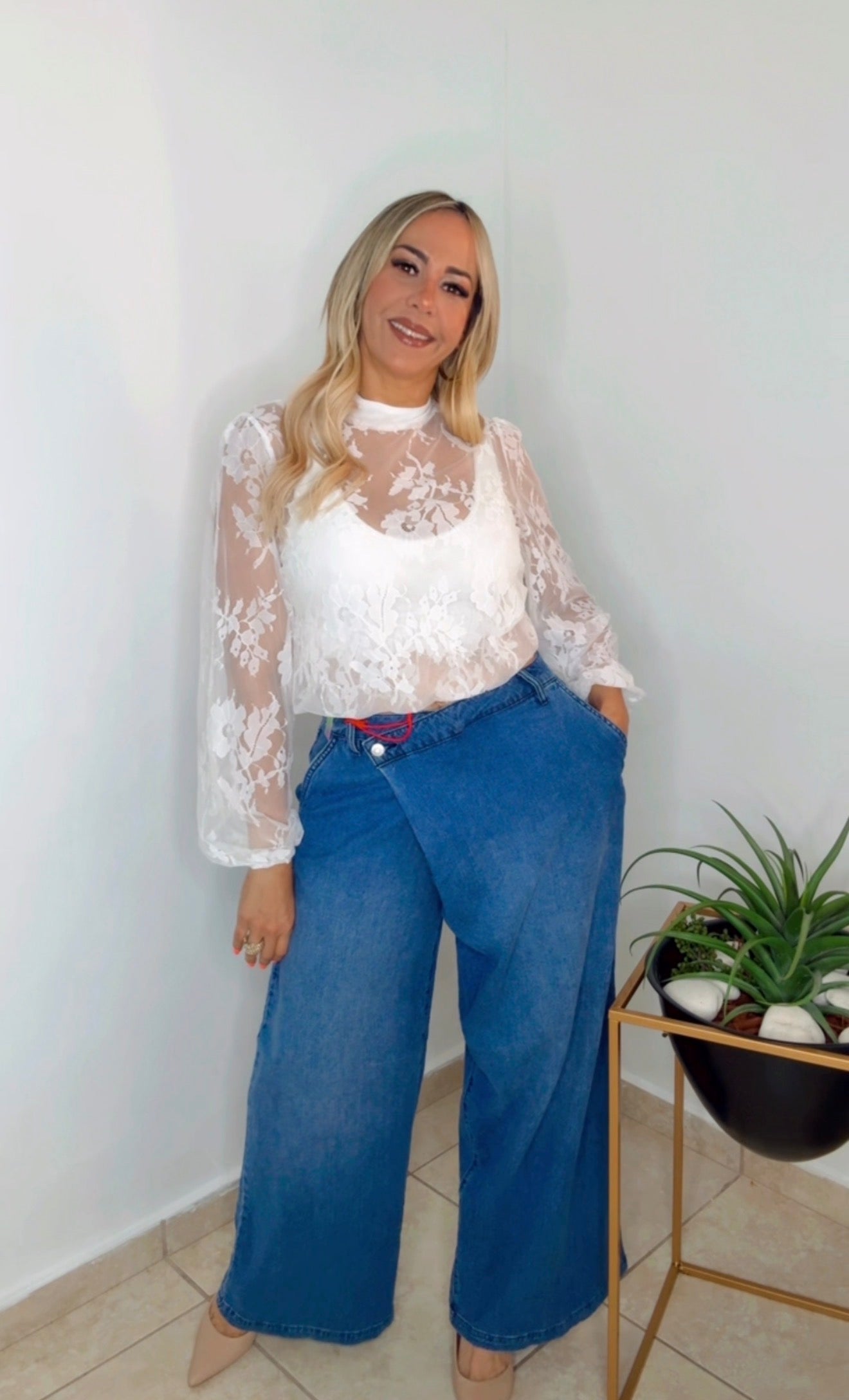 White Lace Elegant Blouse