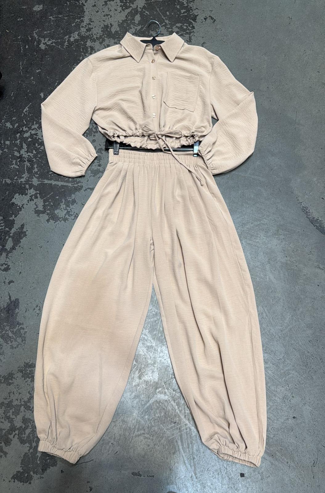Cream Jogger Set