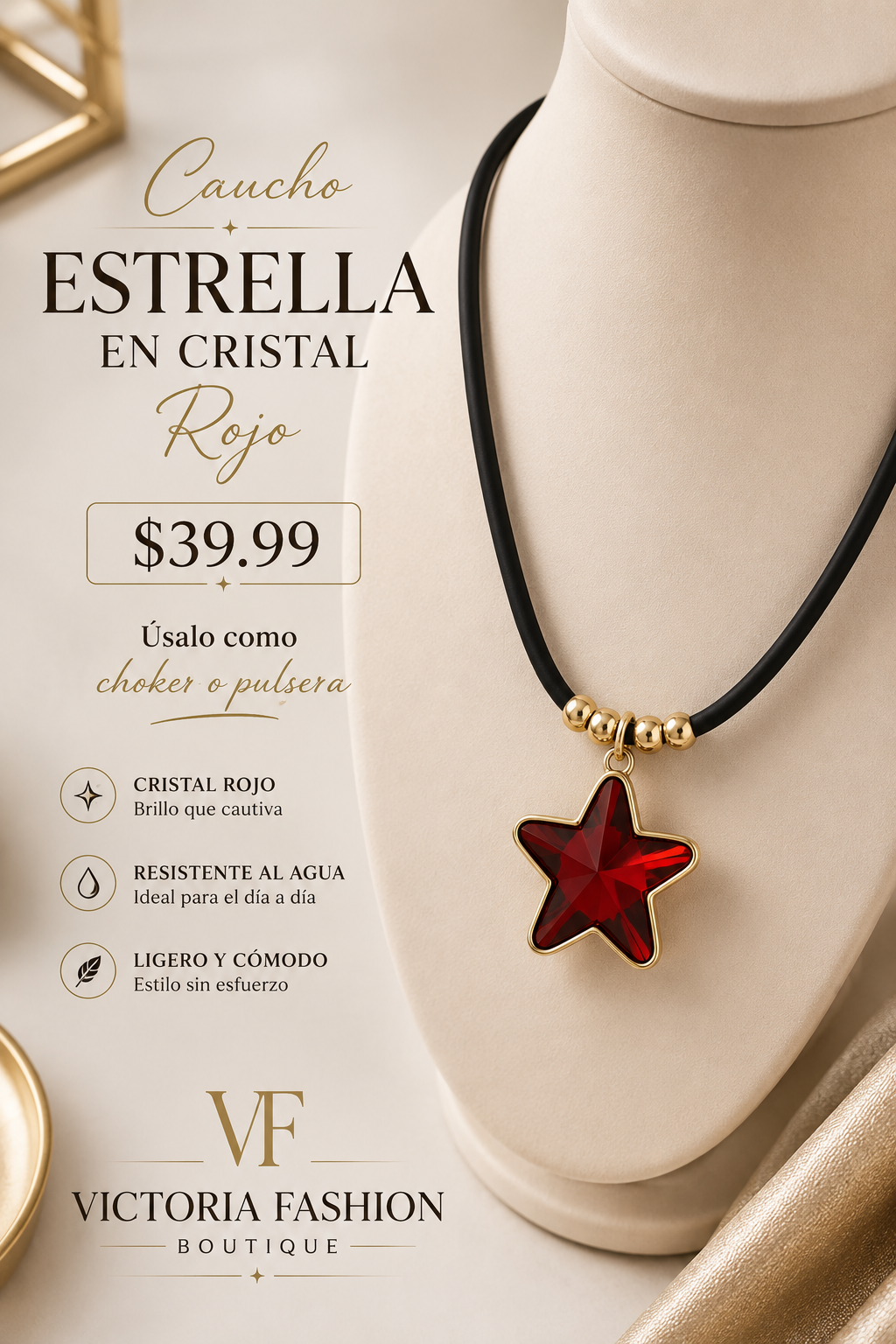 Caucho Estrella En Cristal