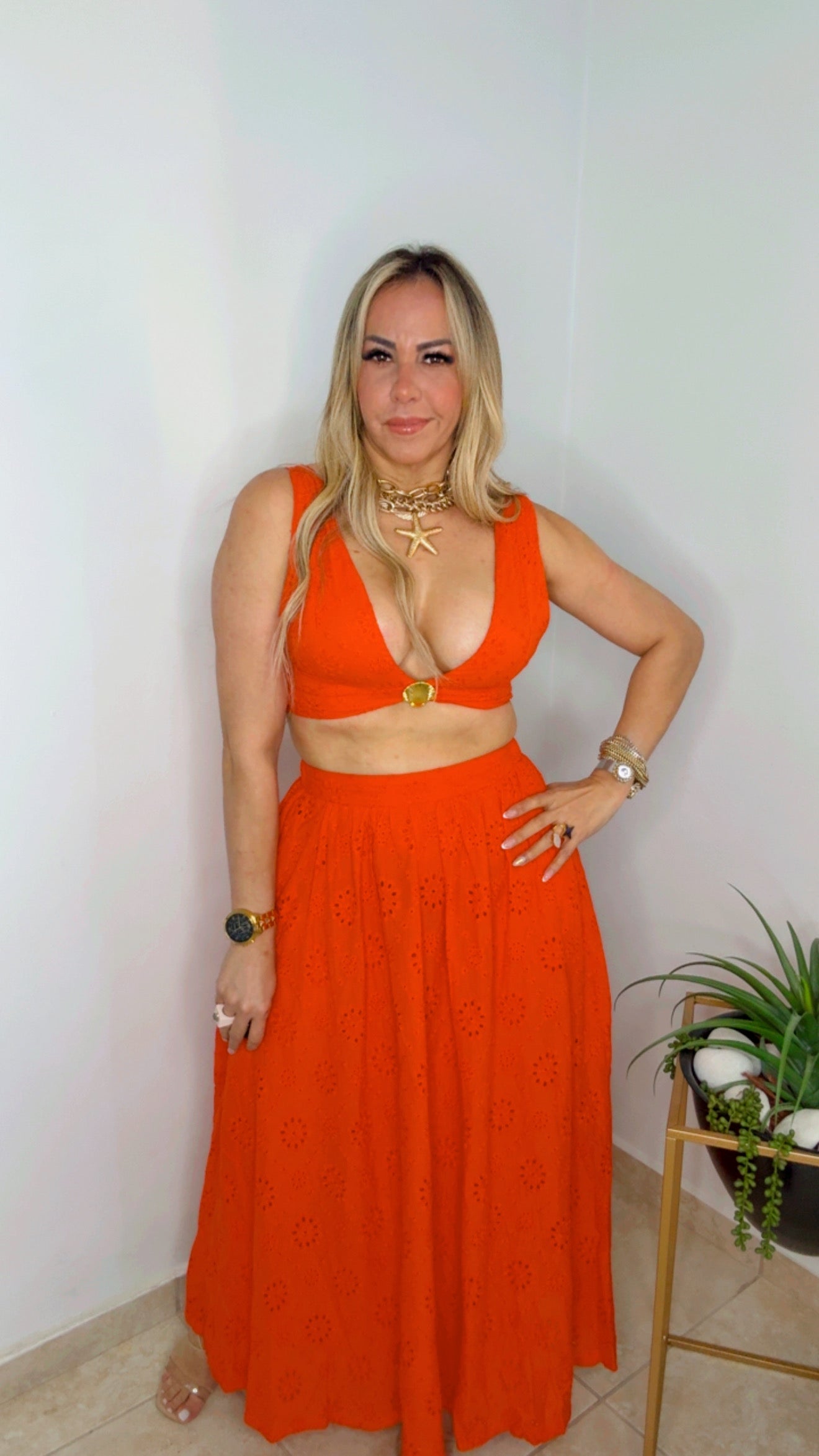 Red Tomato Skirt Set