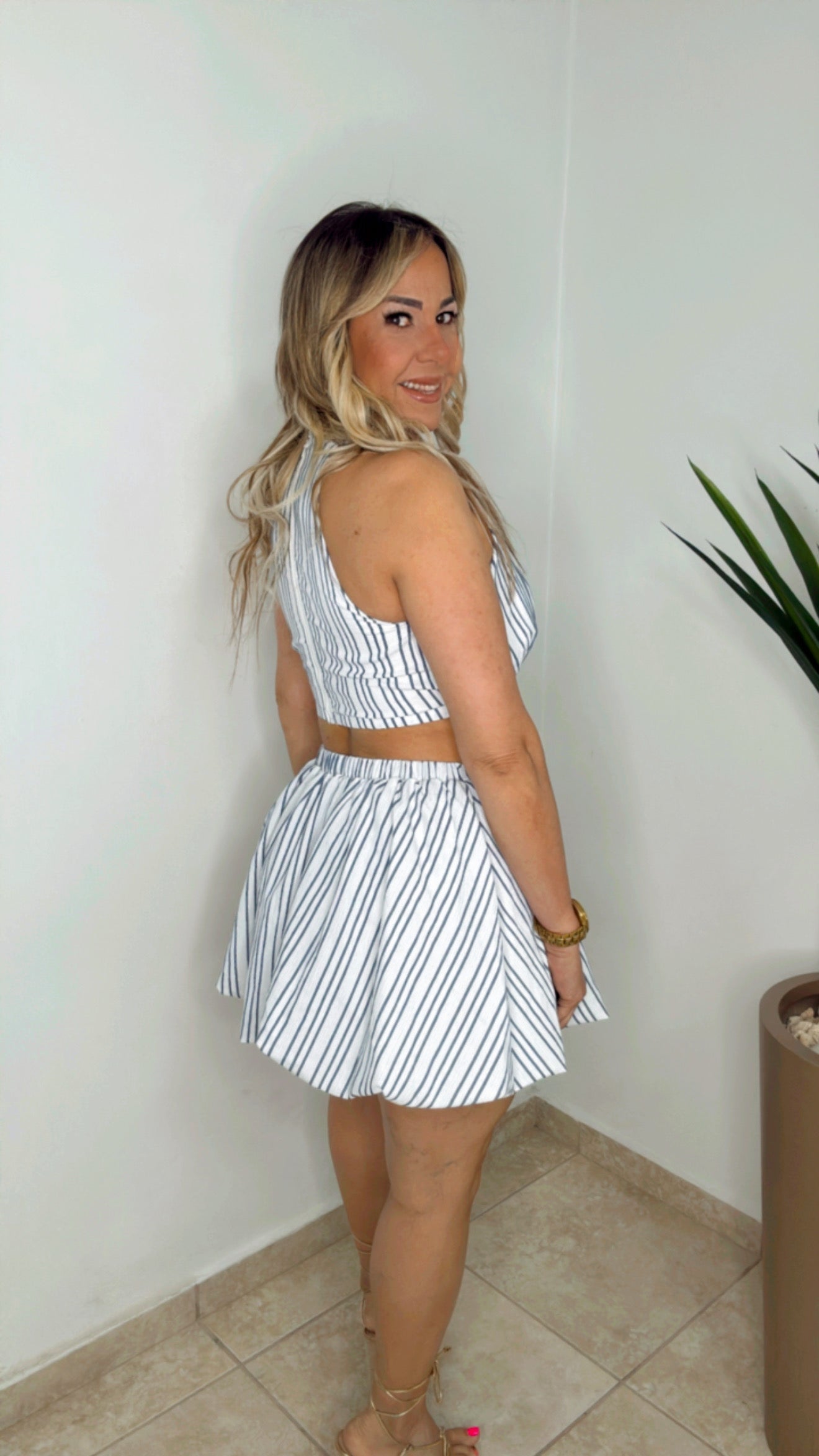 White And Blue Skirt Set (VENTA FINAL)