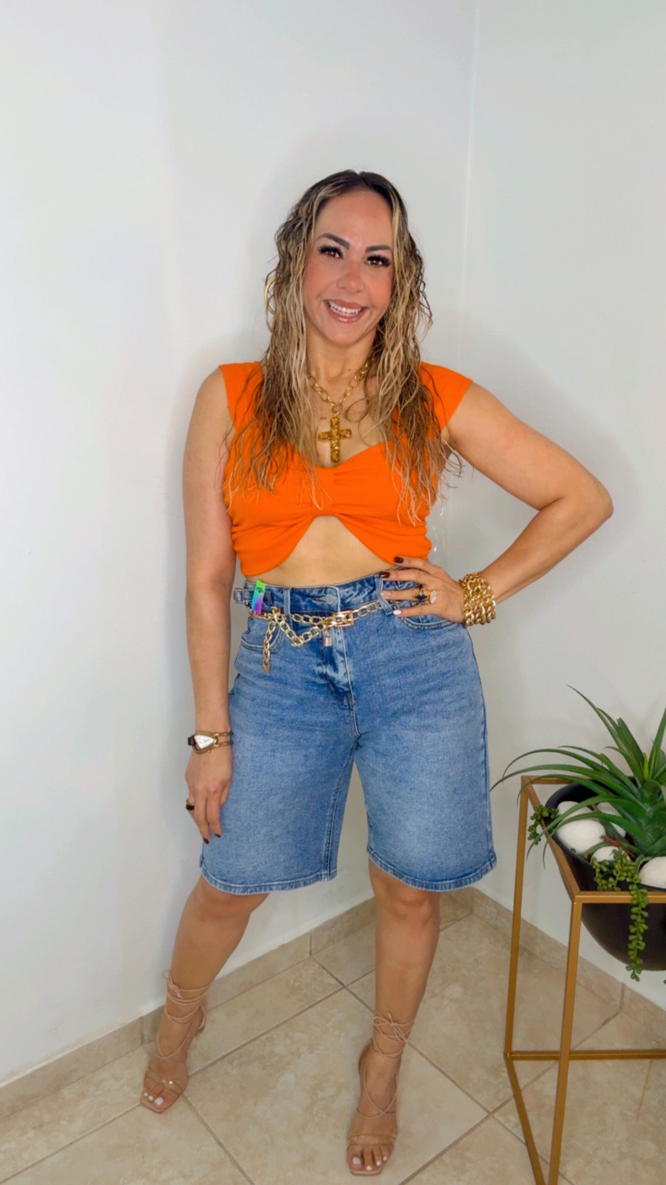 Orange Crop Top