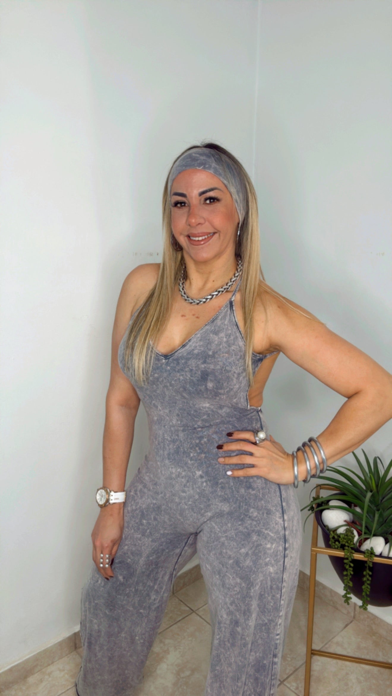 Grey Sport Jumpsuit