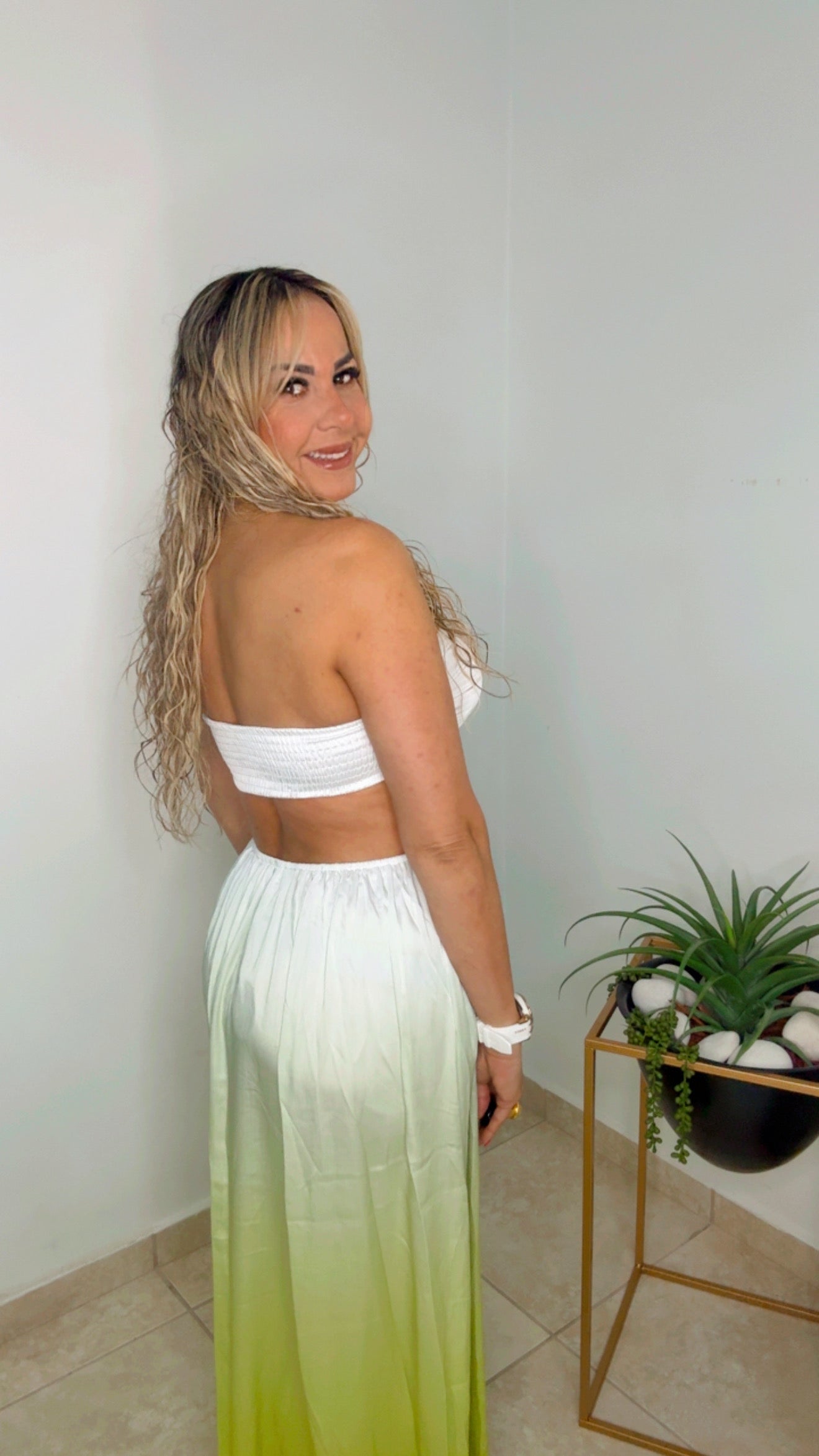 Green Santorini Maxi Dress