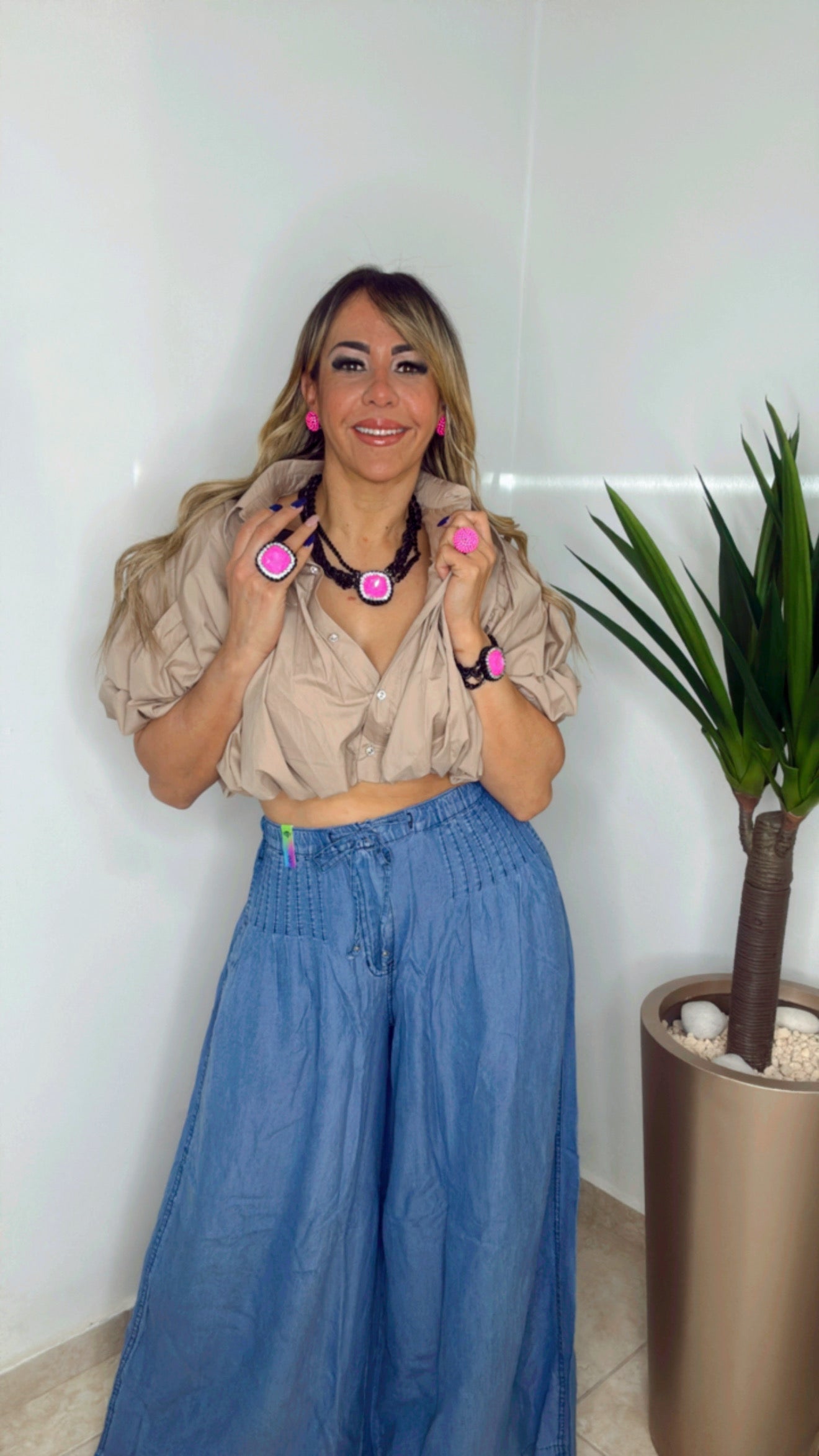 Taupe Pompous Blouse