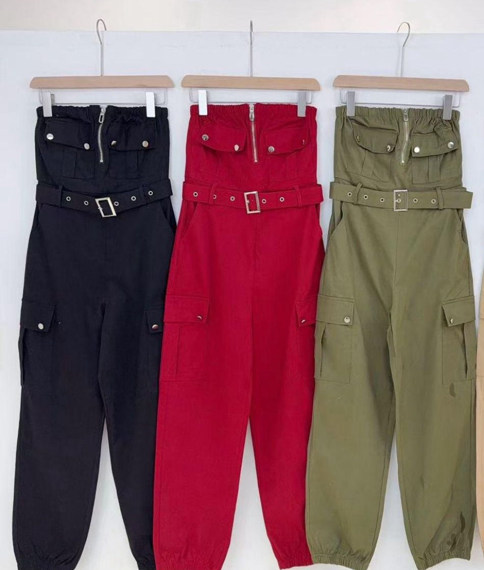 OLIVE Tube Jogger Jumpsuit
