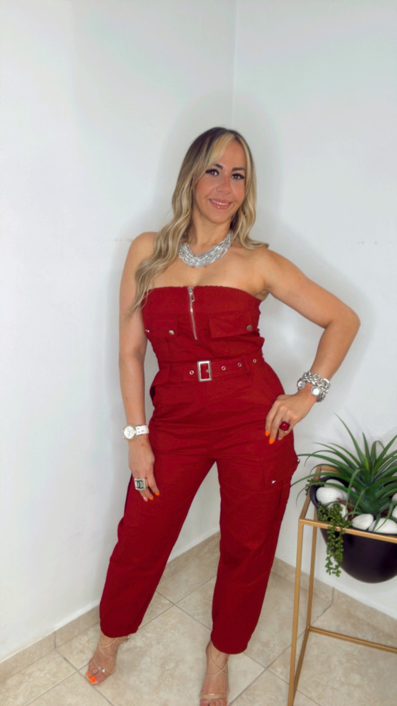 OLIVE Tube Jogger Jumpsuit