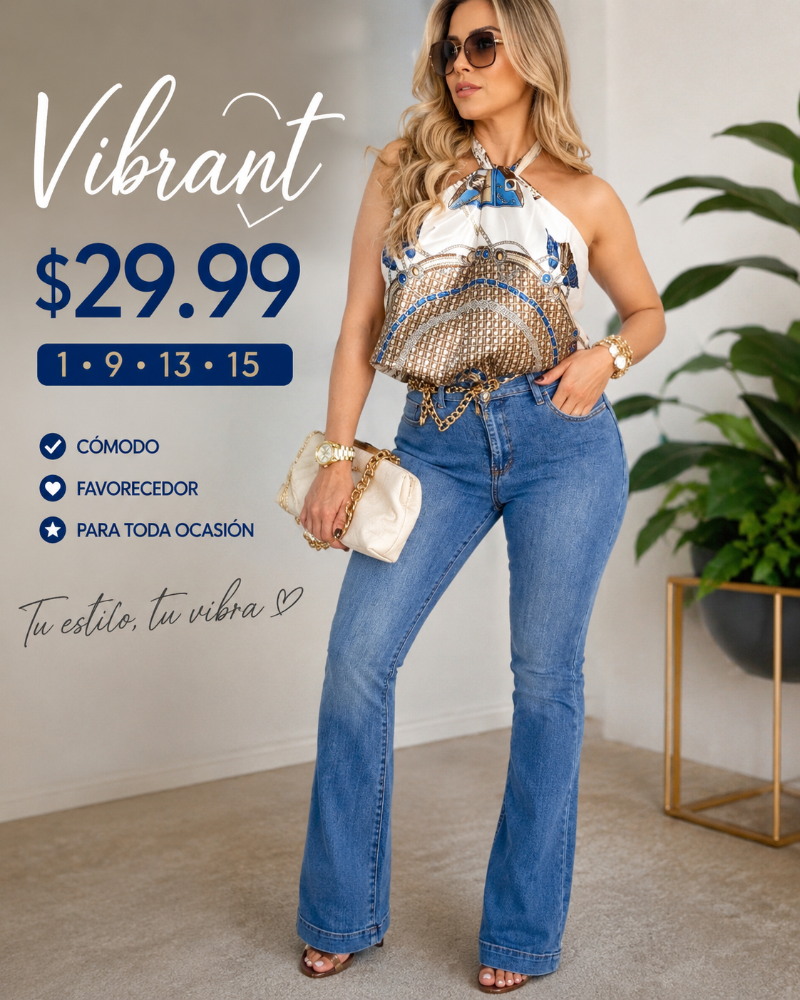 Medium Denim Flare Jeans VENTA FINAL