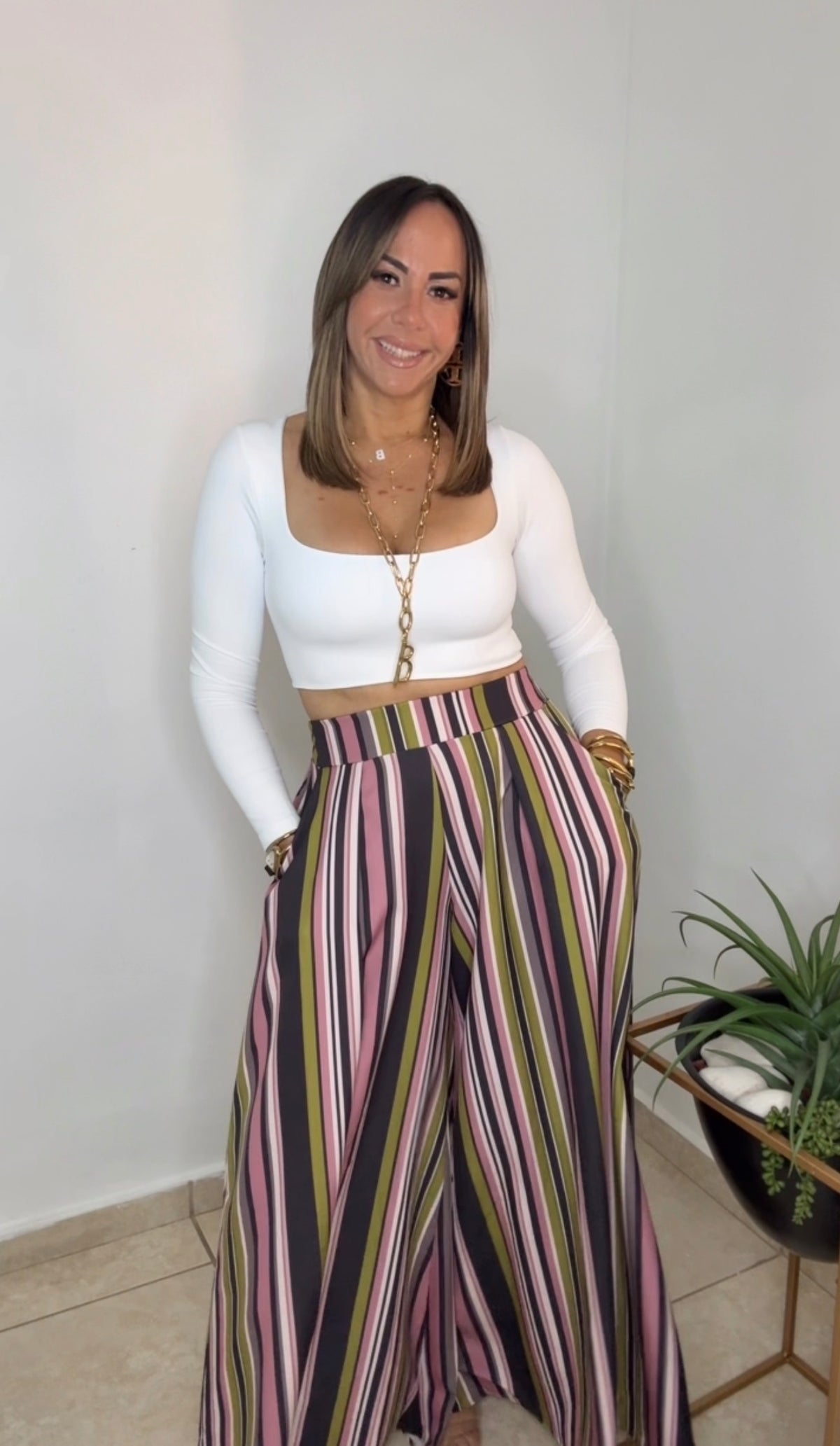 Multi Stripe Palazzo