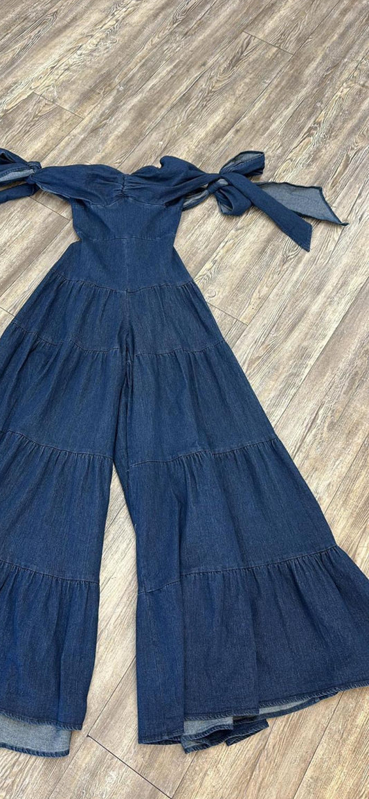 Dark Denim Grecia Jumpsuit (PRE VENTA! Llegando PRÓXIMA SEMANA)