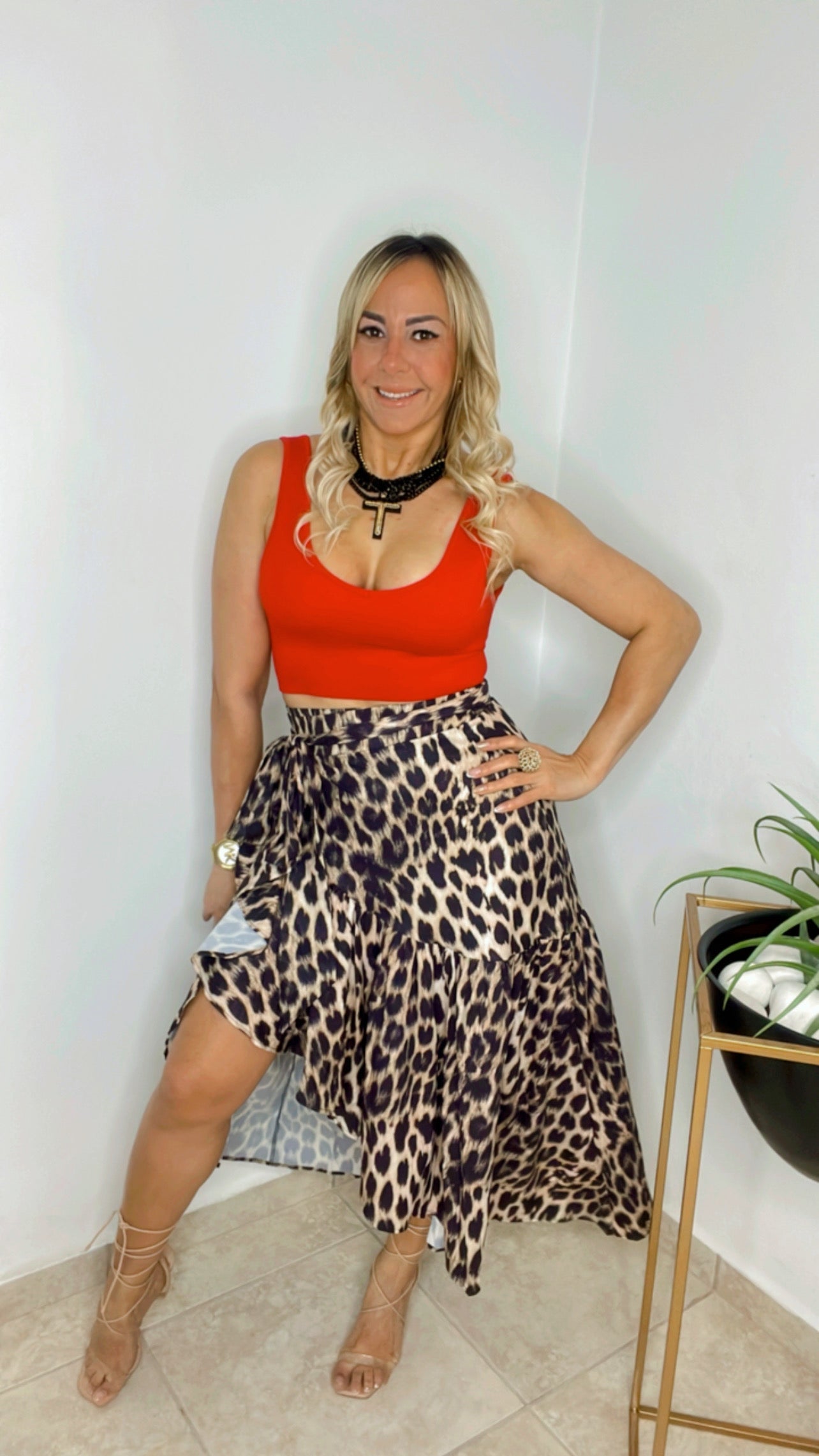 Animal Print Wrap Around