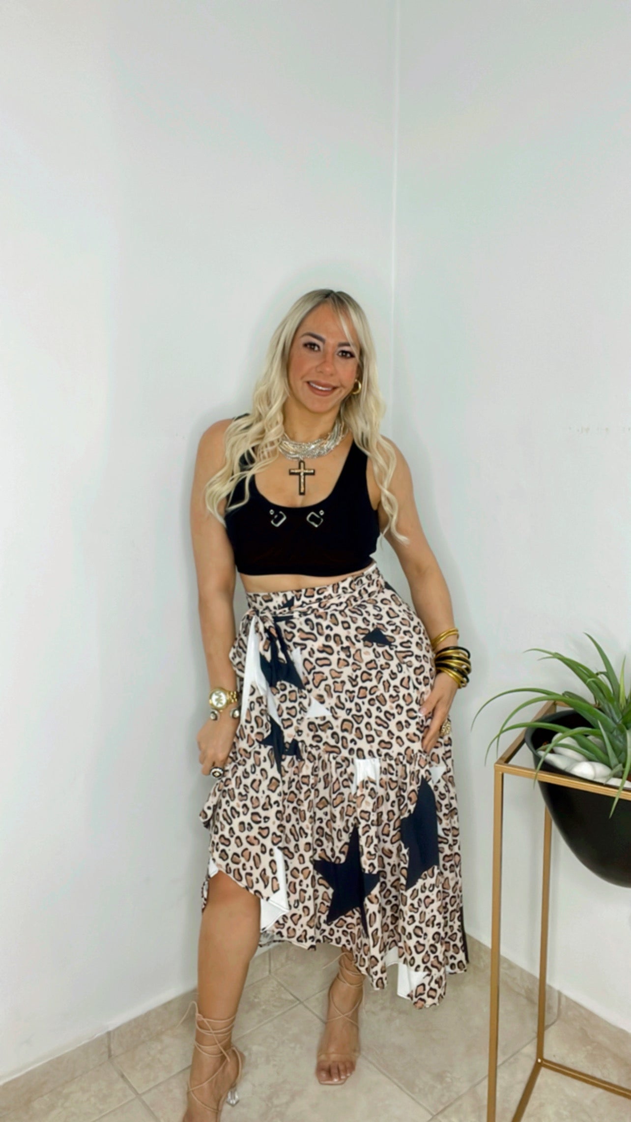 Leopard Star Skirt Wrap Around