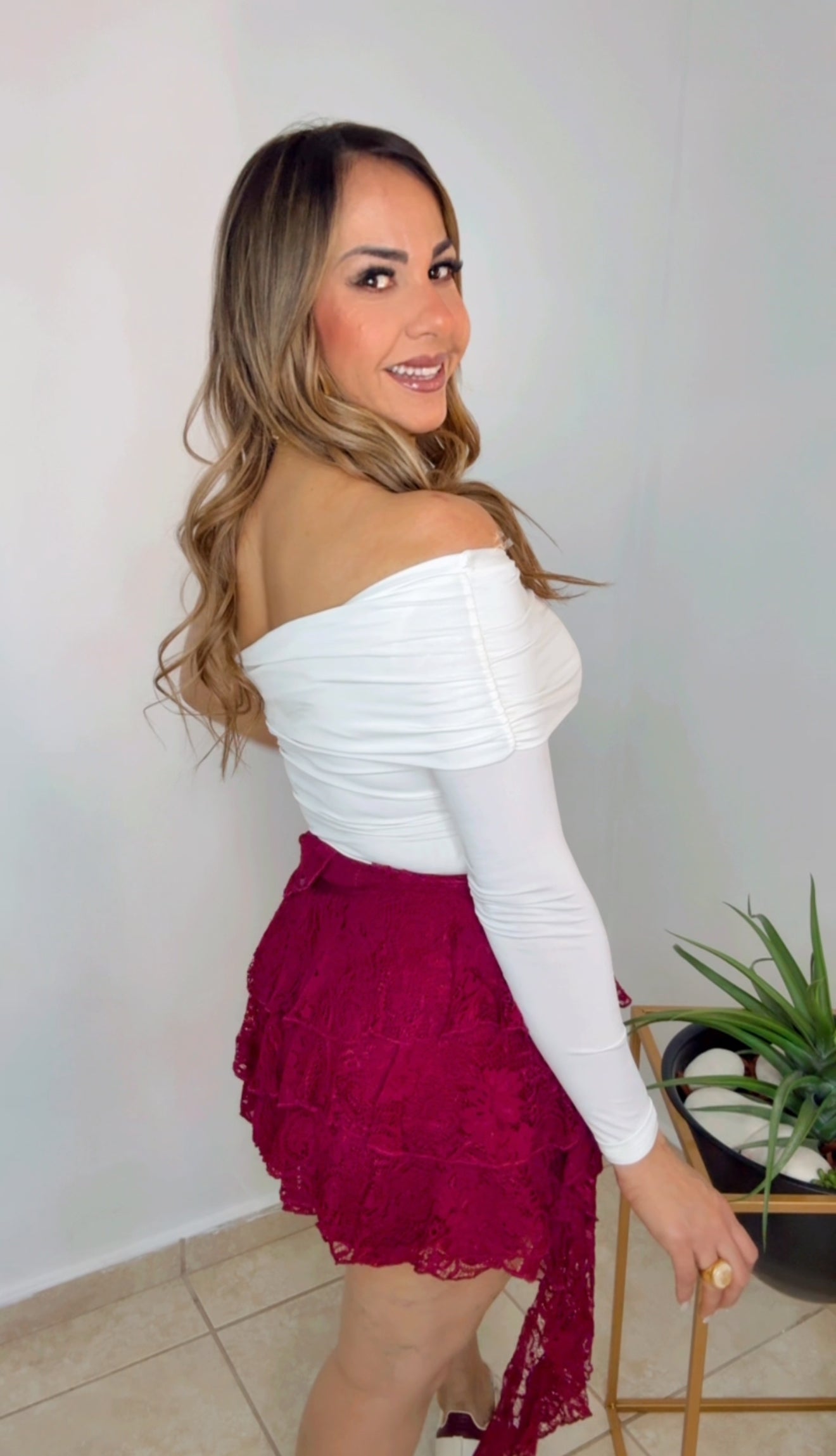 Burgundy Skirt