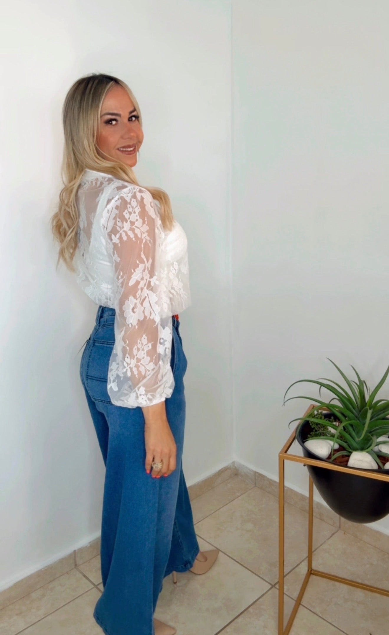 White Lace Elegant Blouse