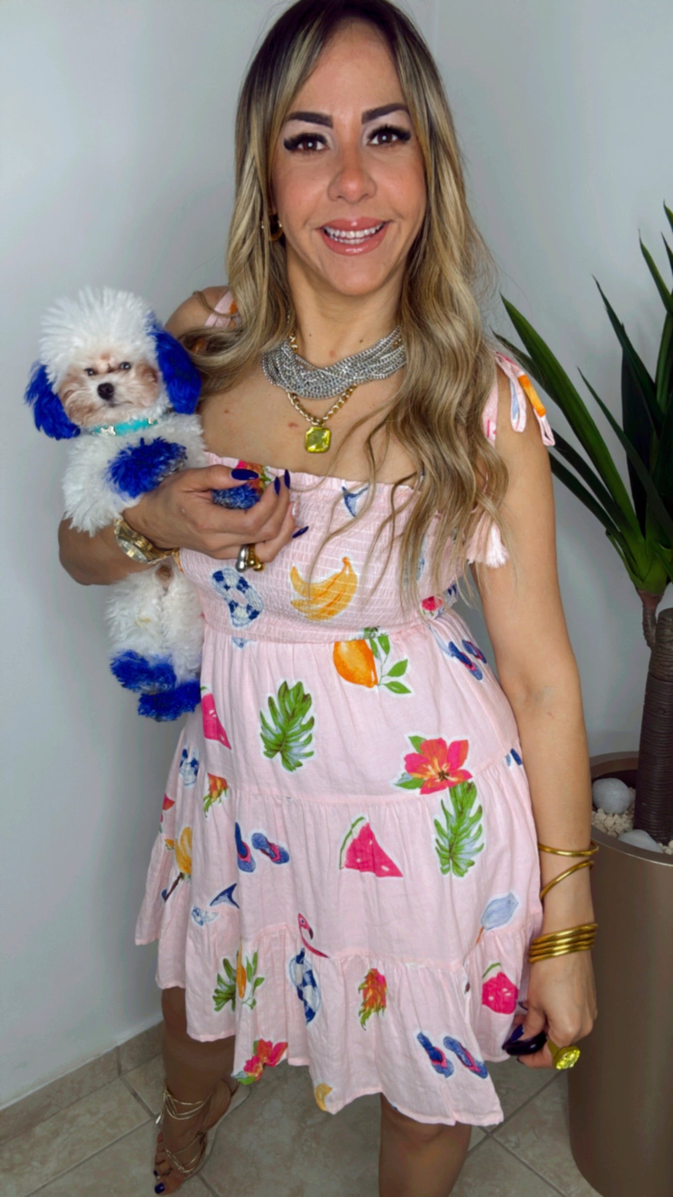 Baby Pink Fruit Dress