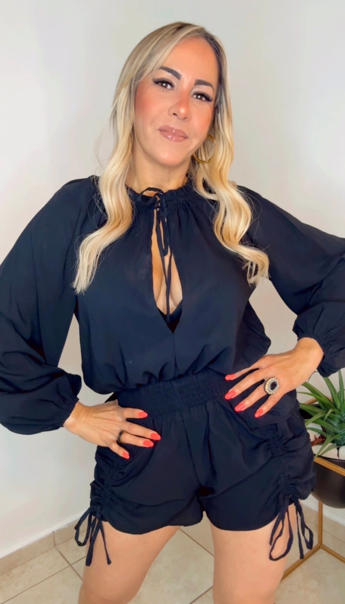 Black Elegant Romper