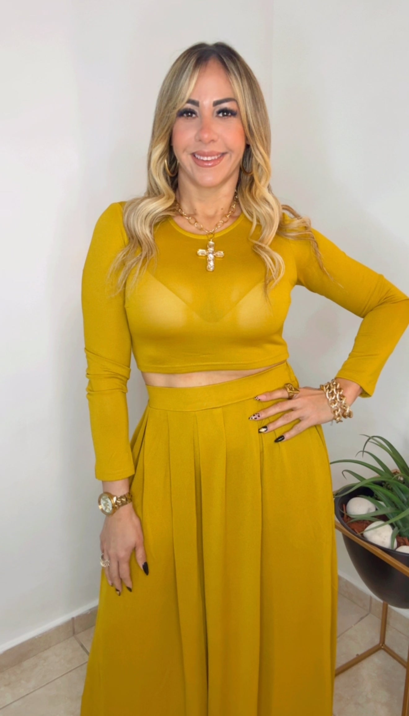 Mustard  Relaxed Fit Set