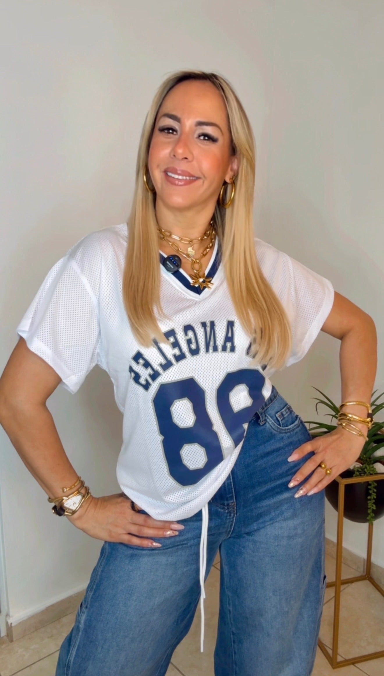 Jersey Number 98 Blouse Oversize