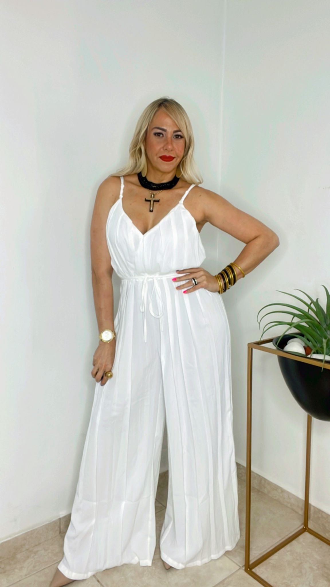 White Flow Jumpsuit