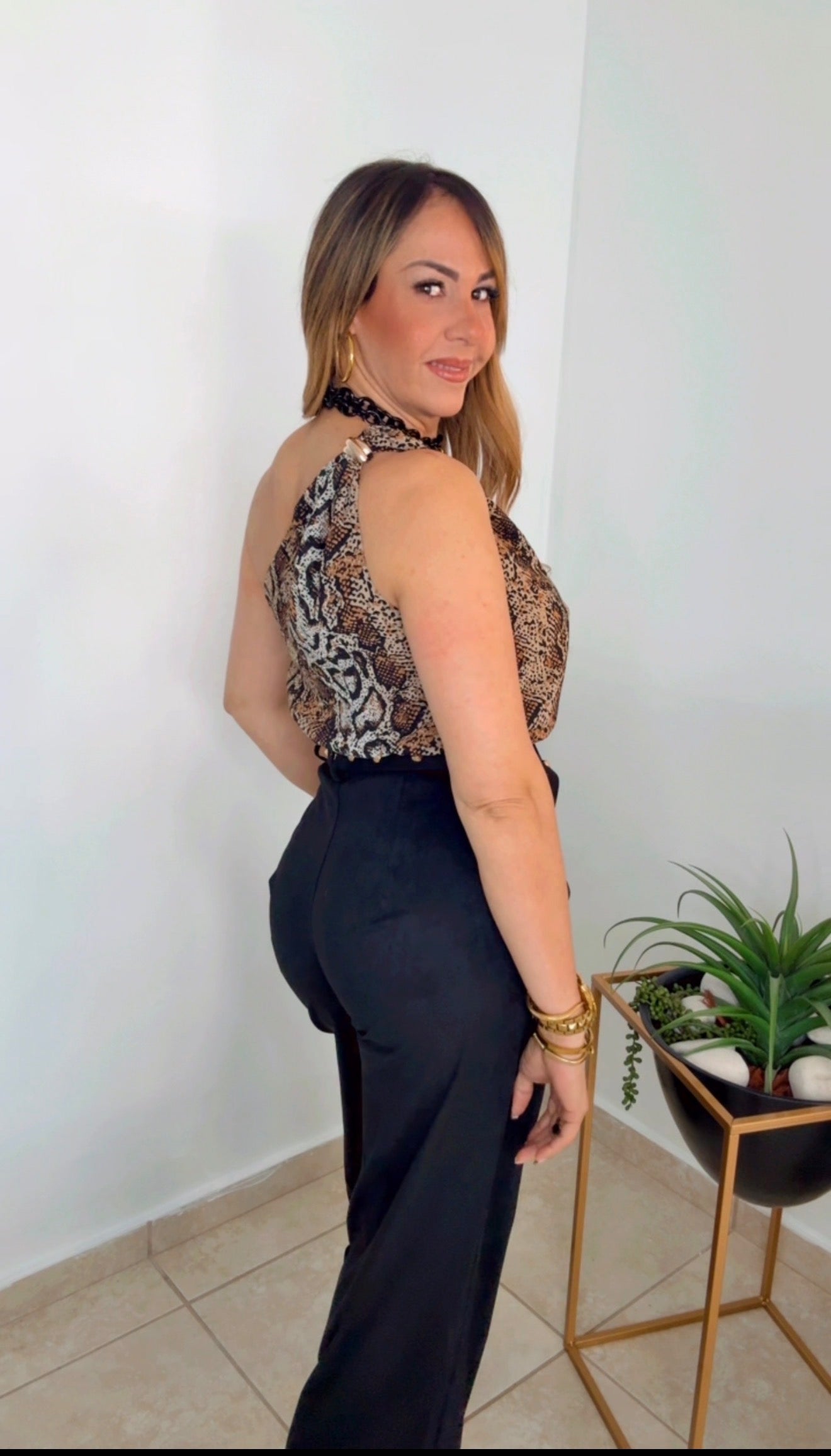 Black Suede Elegant Pant