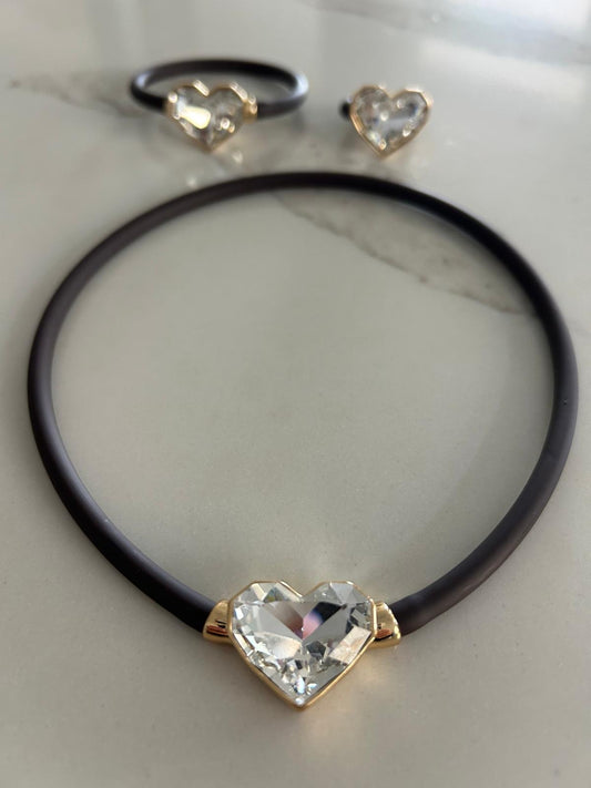 Set Corazón Collar,Pulsera,Anillo