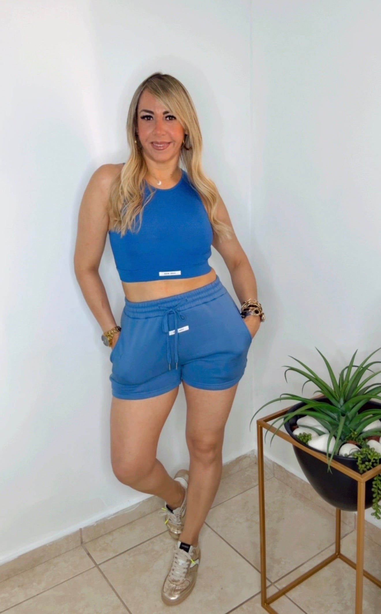 Blue Sport Short Set
