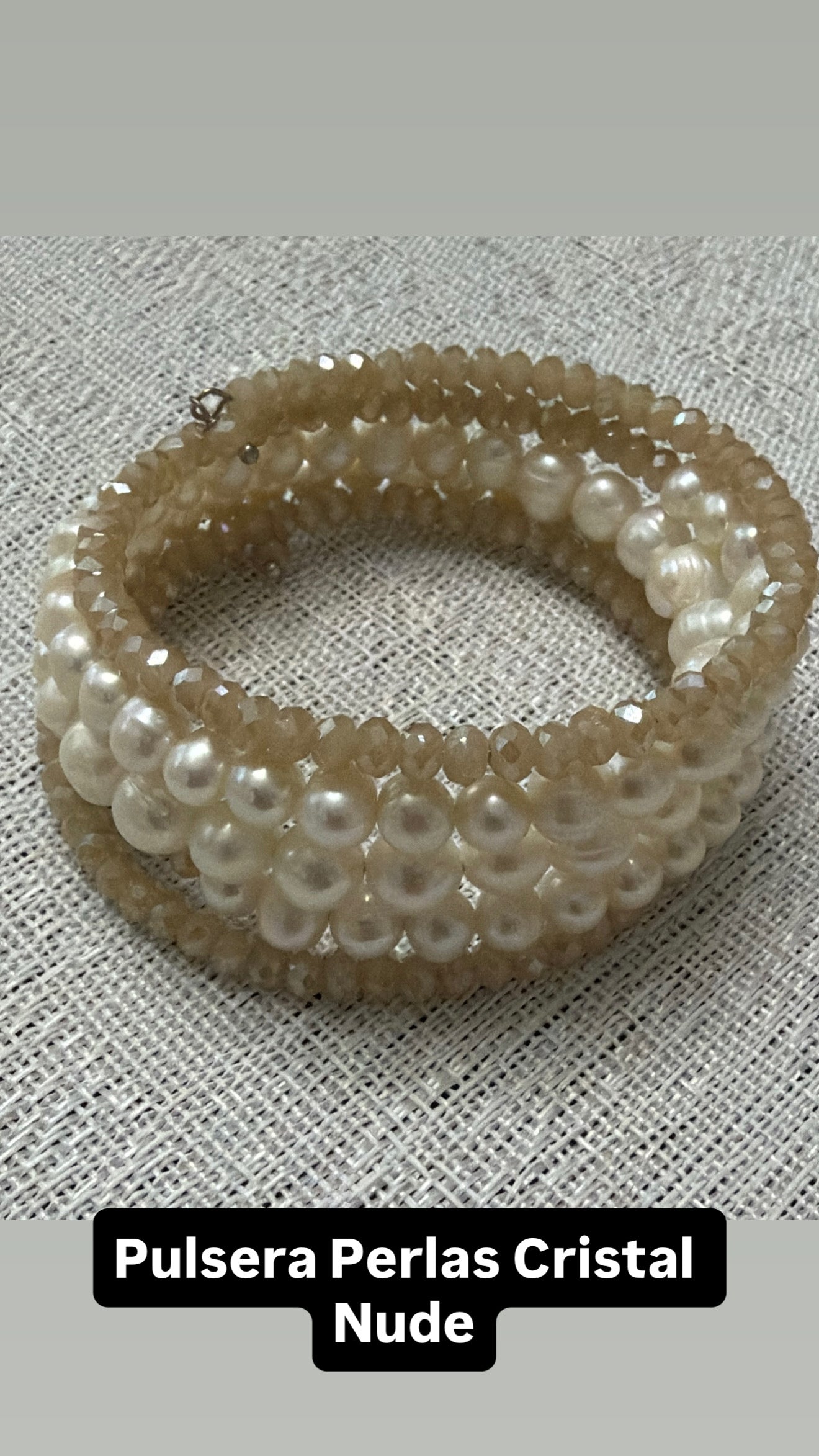 Pulsera Perlas Y Cristal