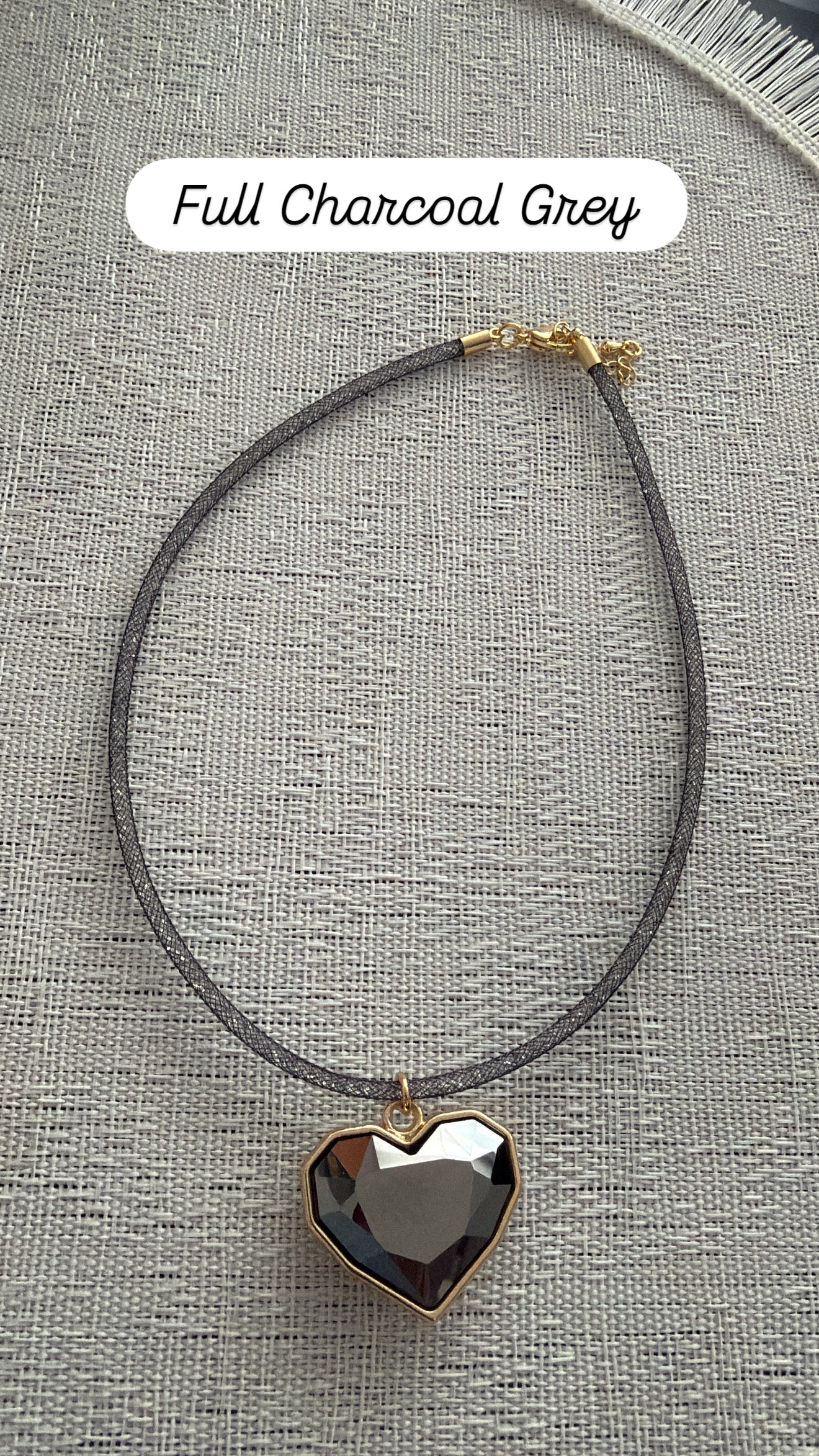 Cable Metalico Corazon En Cristal