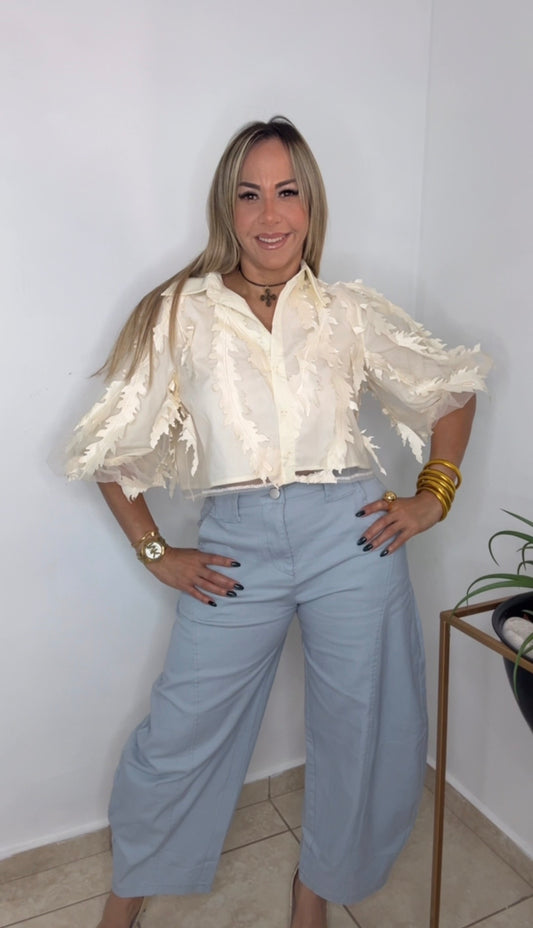 Baby Blue Barrel Pant