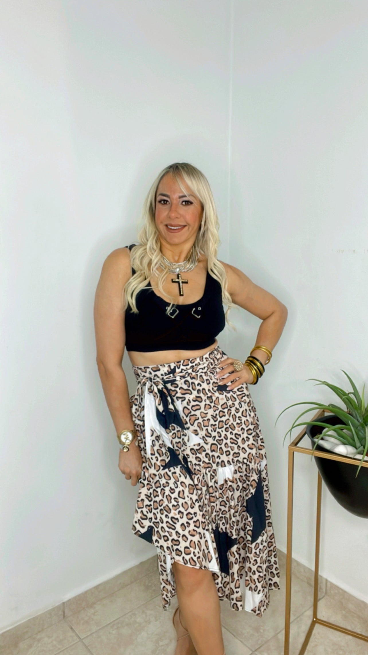 Leopard Star Skirt Wrap Around