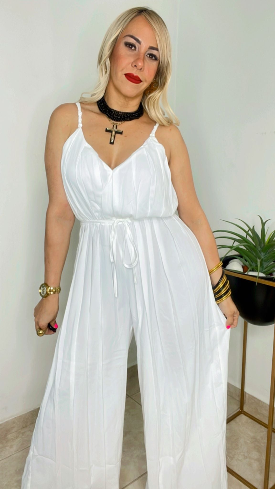 White Flow Jumpsuit