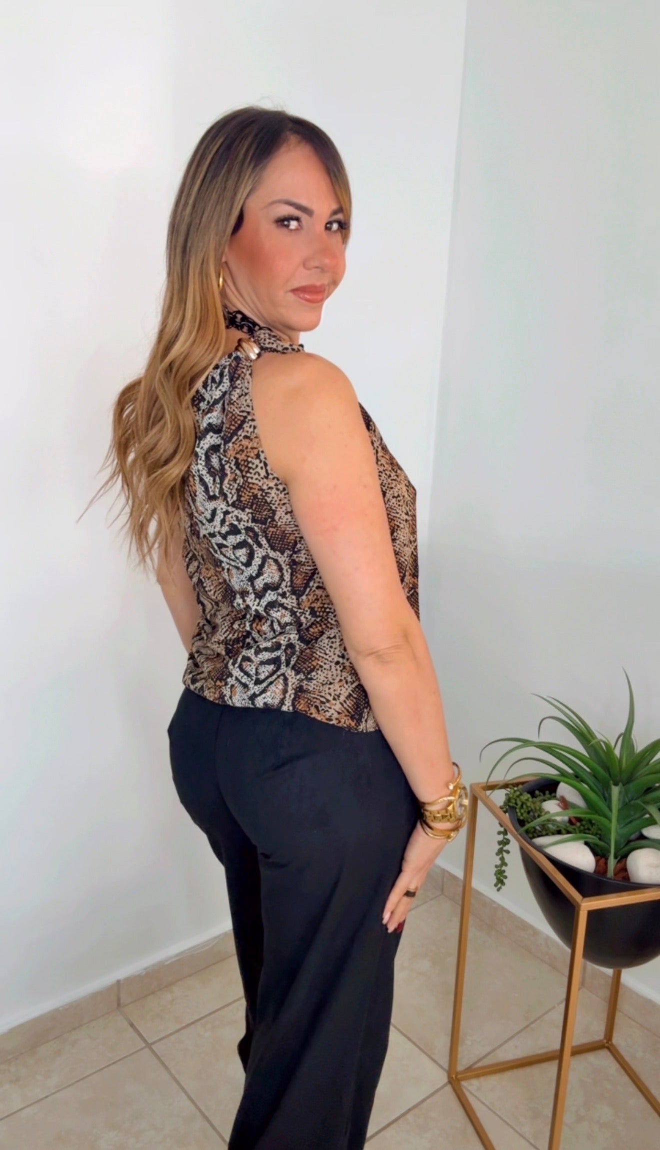 Black Suede Elegant Pant