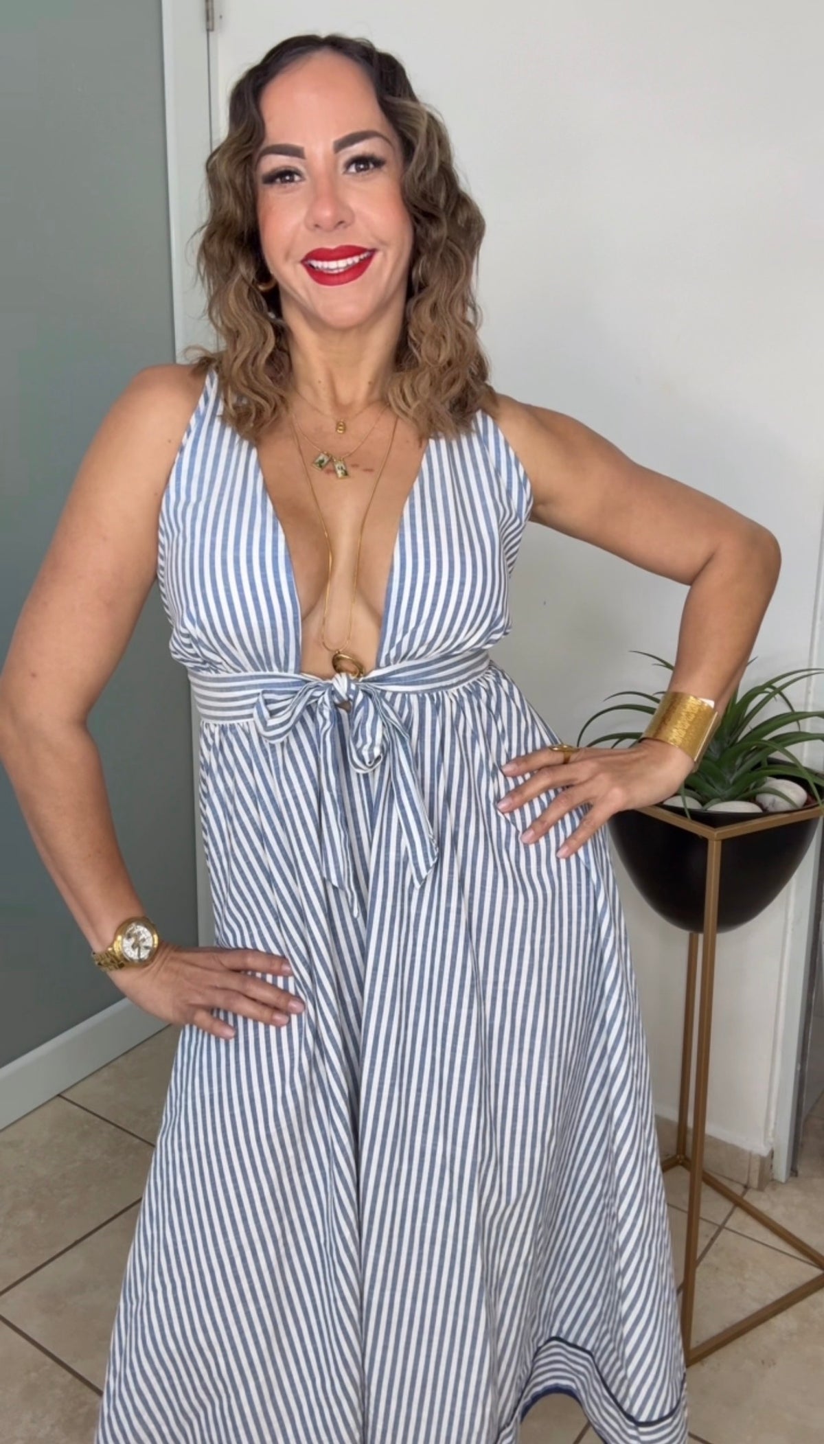Italia Stripe Dress