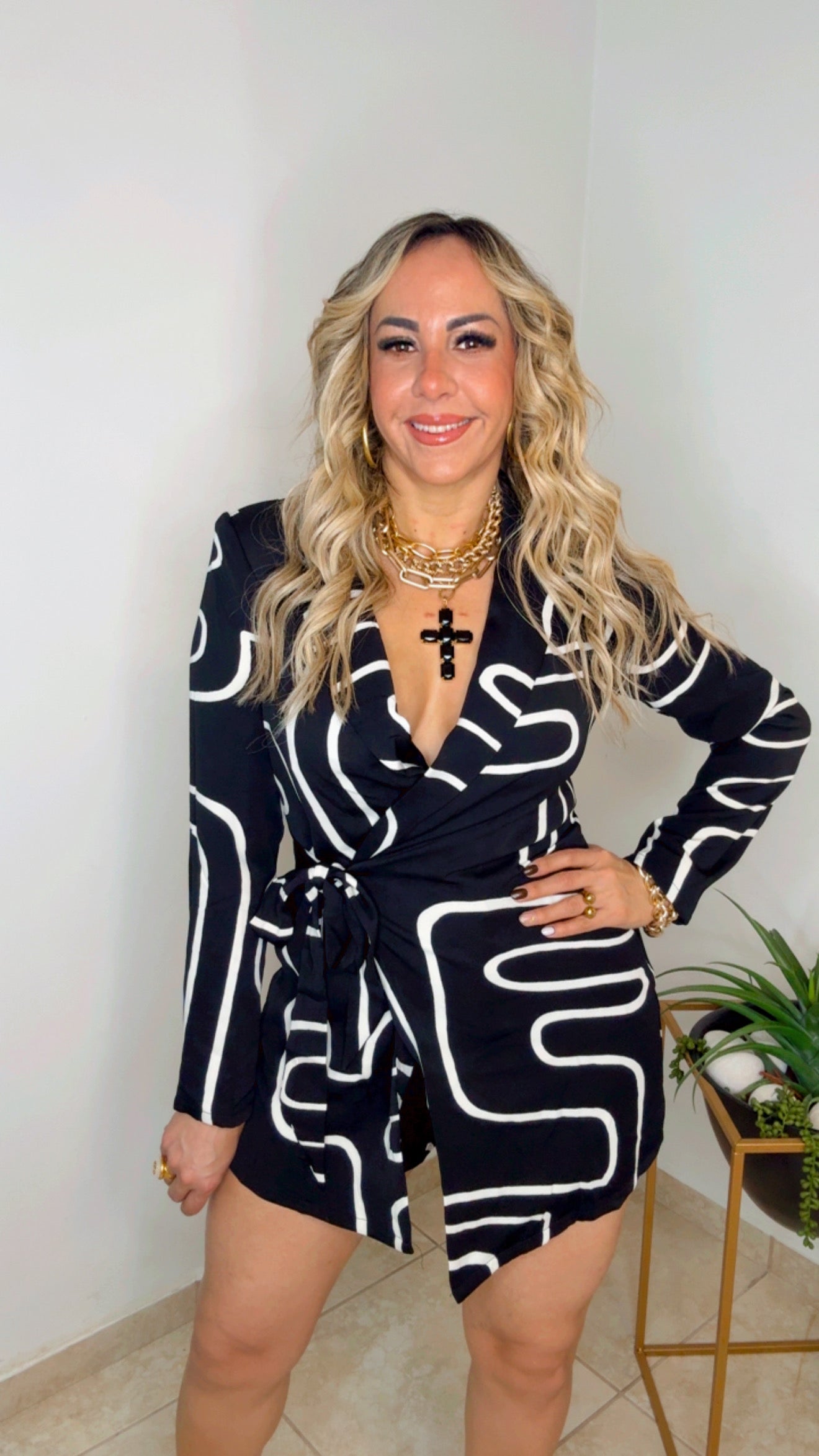 Black And White Romper