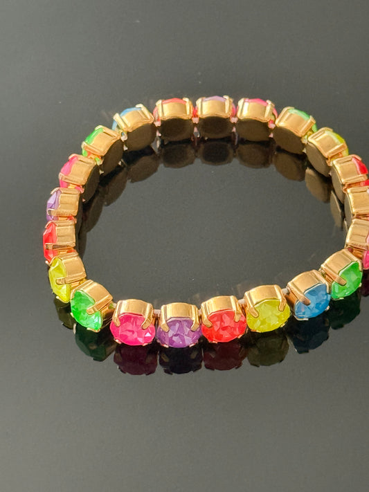 Pulsera Elástica Multi Orange Swarovski