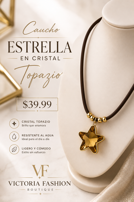 Caucho Estrella En Cristal