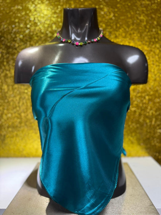 Teal Pañuelo en Satin